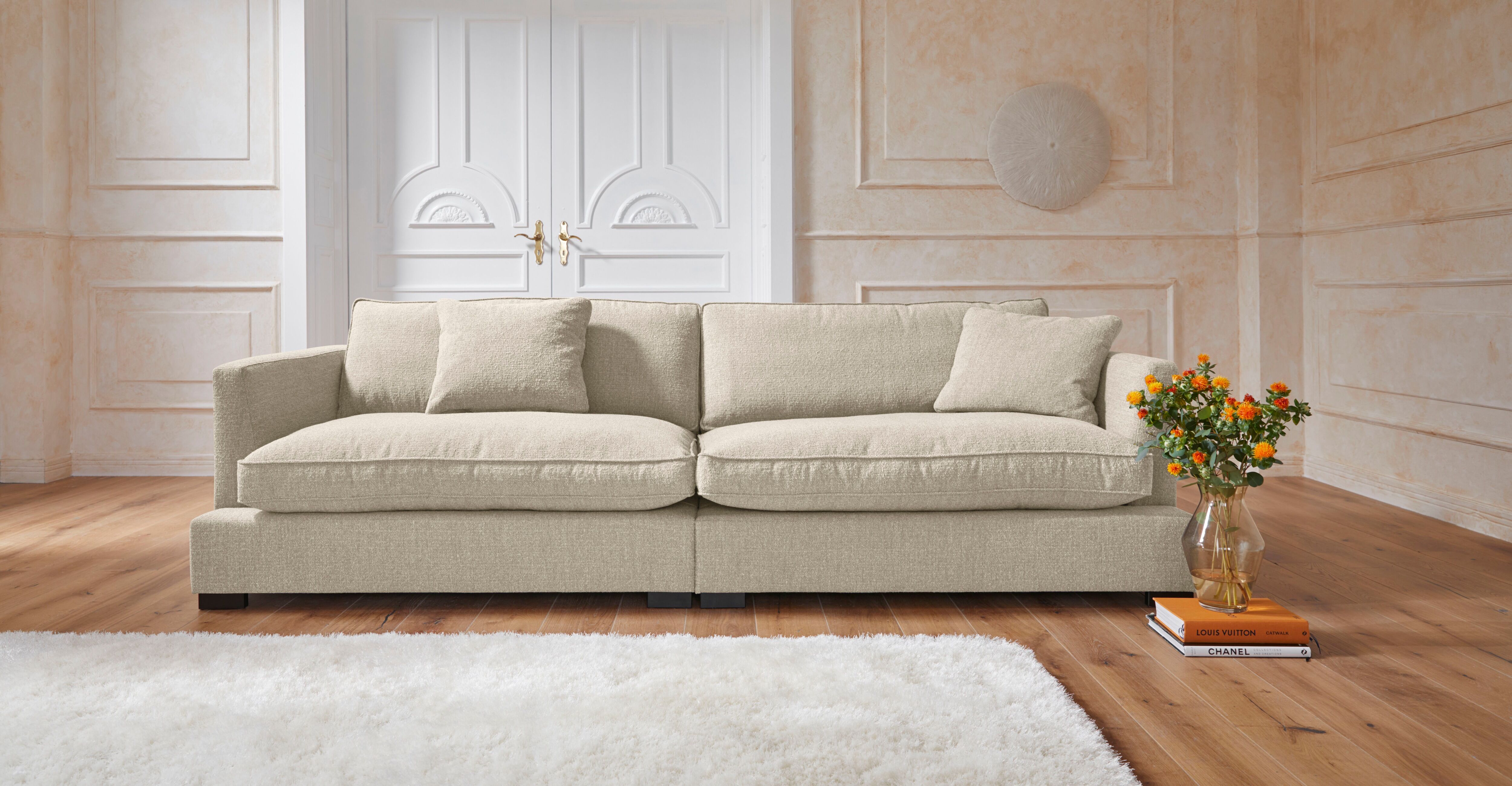 Guido Maria Kretschmer Home&Living Big-Sofa »Annera«, besonders weicher und... beige