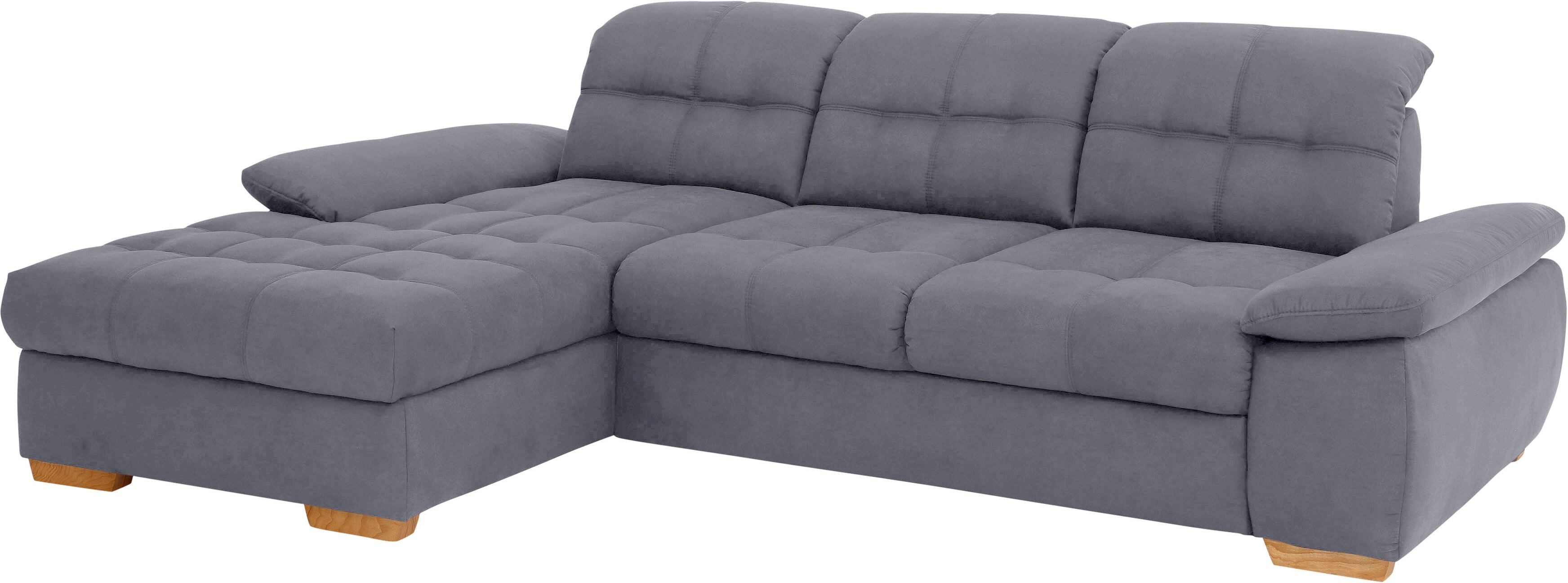 Home affaire Ecksofa »Lotus Home«, incl. Sitztiefenverstellung, wahlweise mit... grau