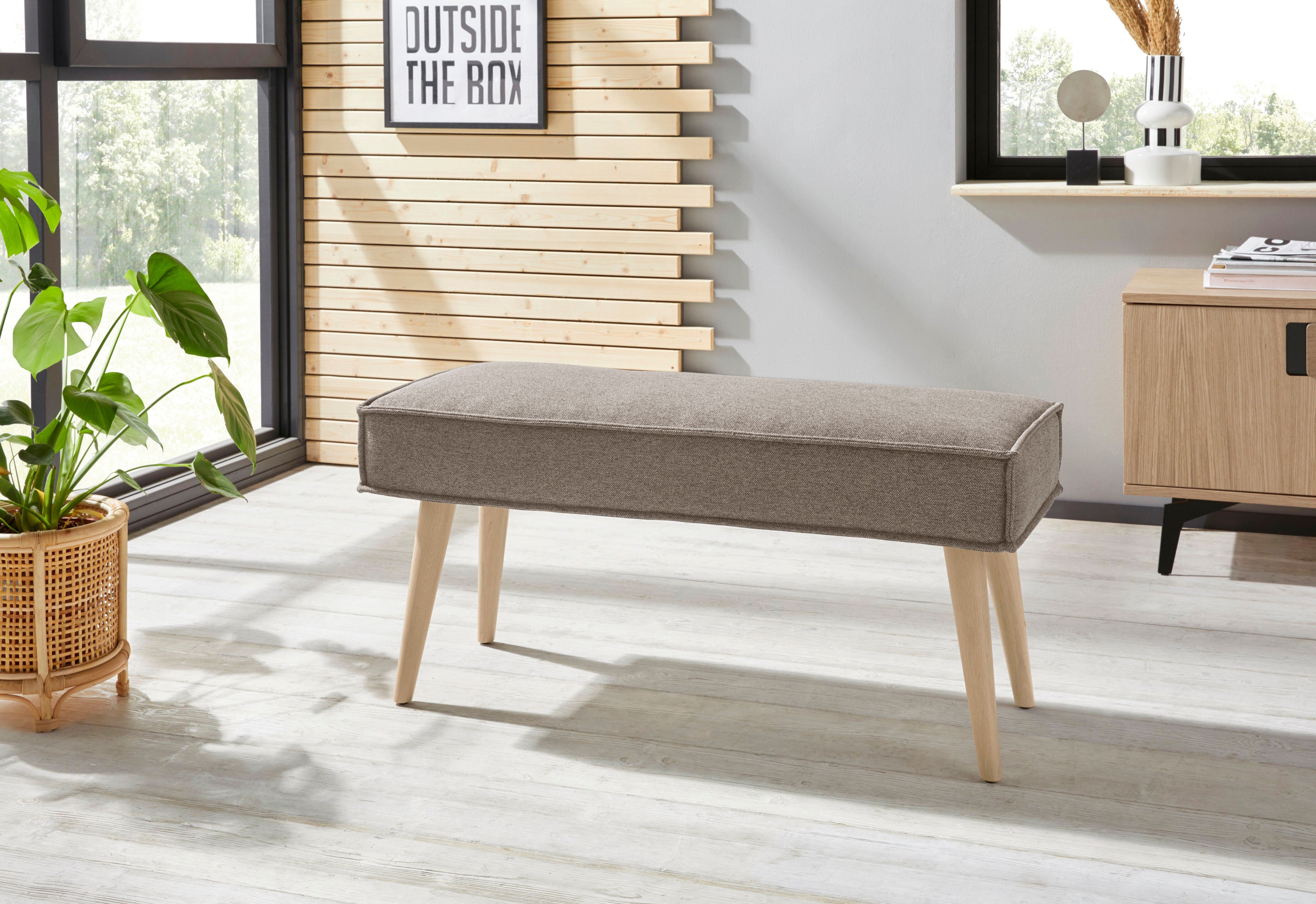 exxpo - sofa fashion Eckbank »Lungo«, Frei im Raum stellbar grau  Webstoff