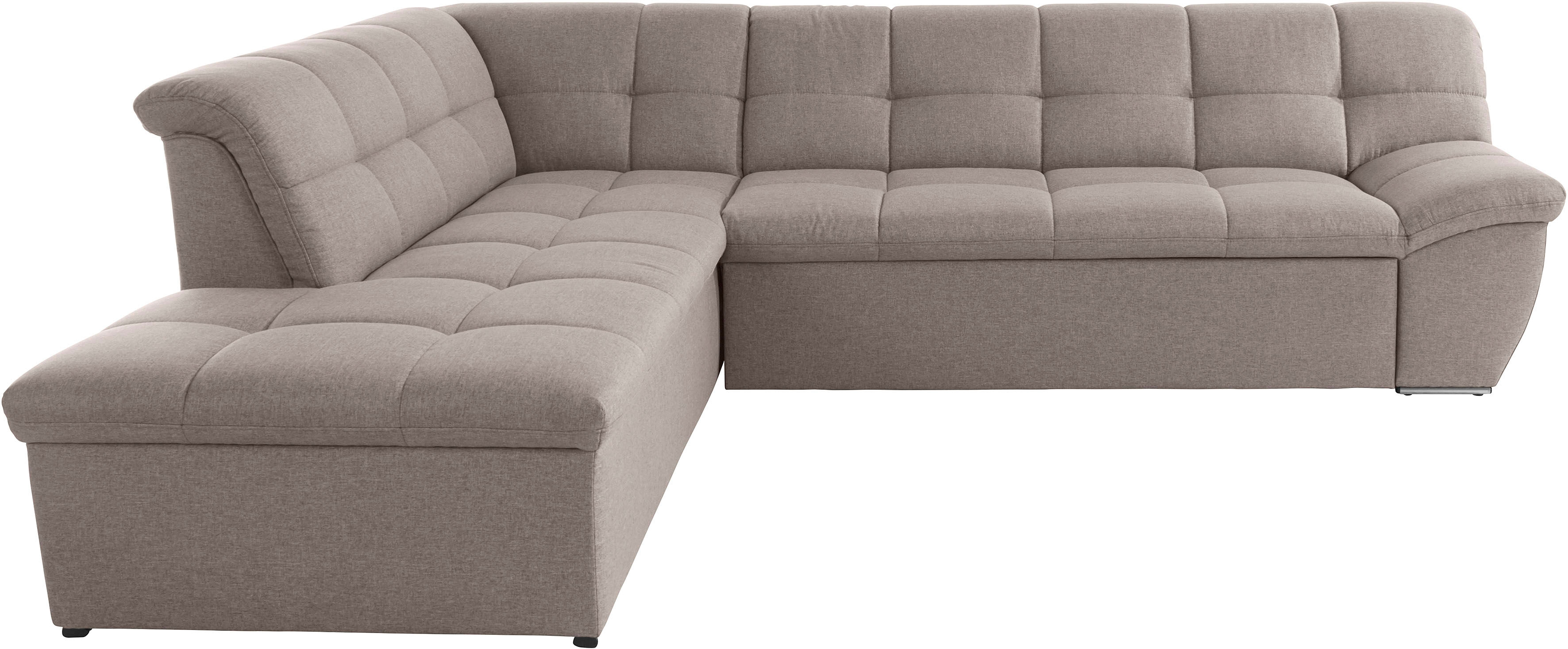 DOMO collection Ecksofa »Lagoa«, wahlweise mit Bettfunktion, frei im Raum... braun