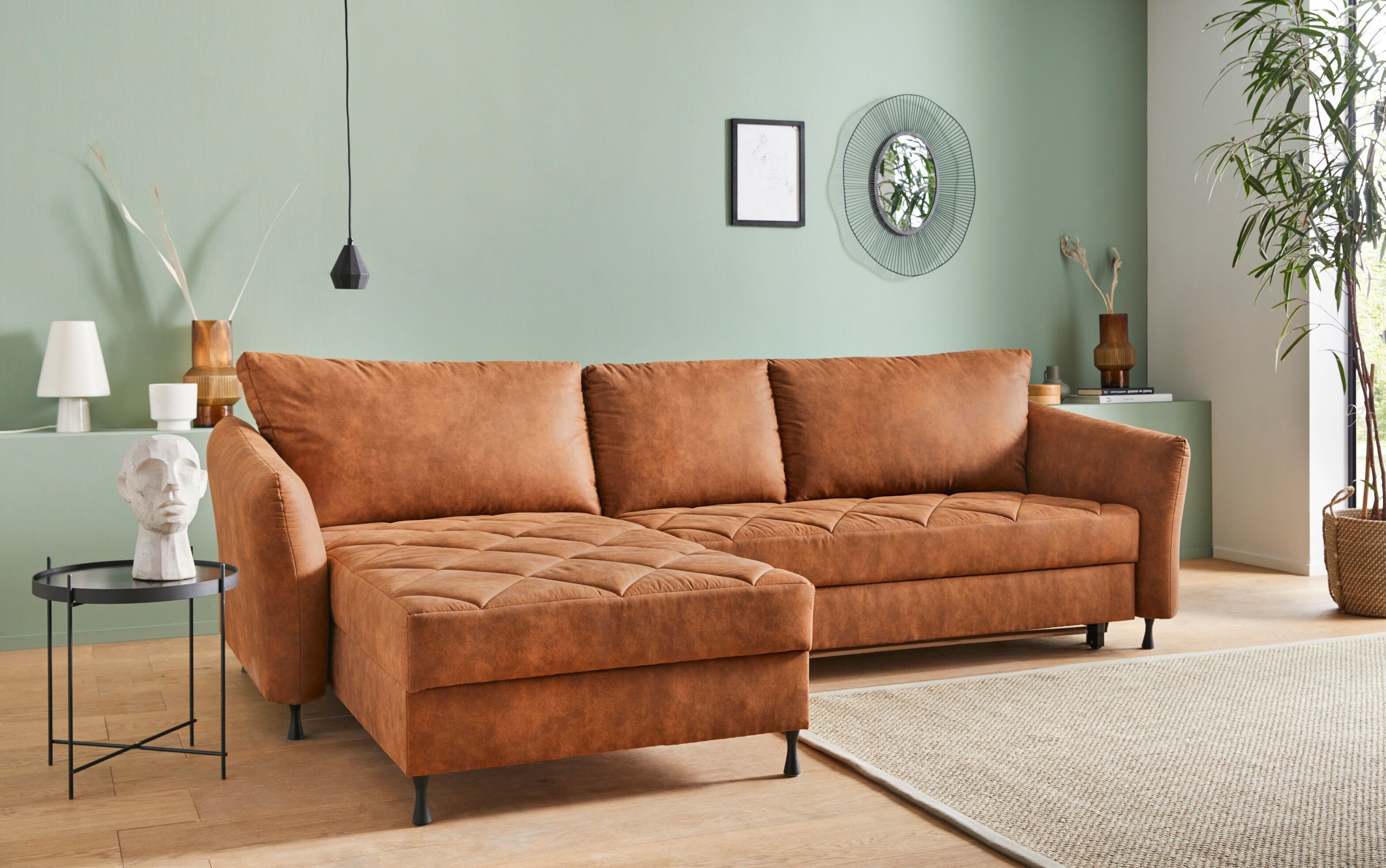 exxpo - sofa fashion Ecksofa, Steppung im Sitzbereich, Wahlweise mit... braun