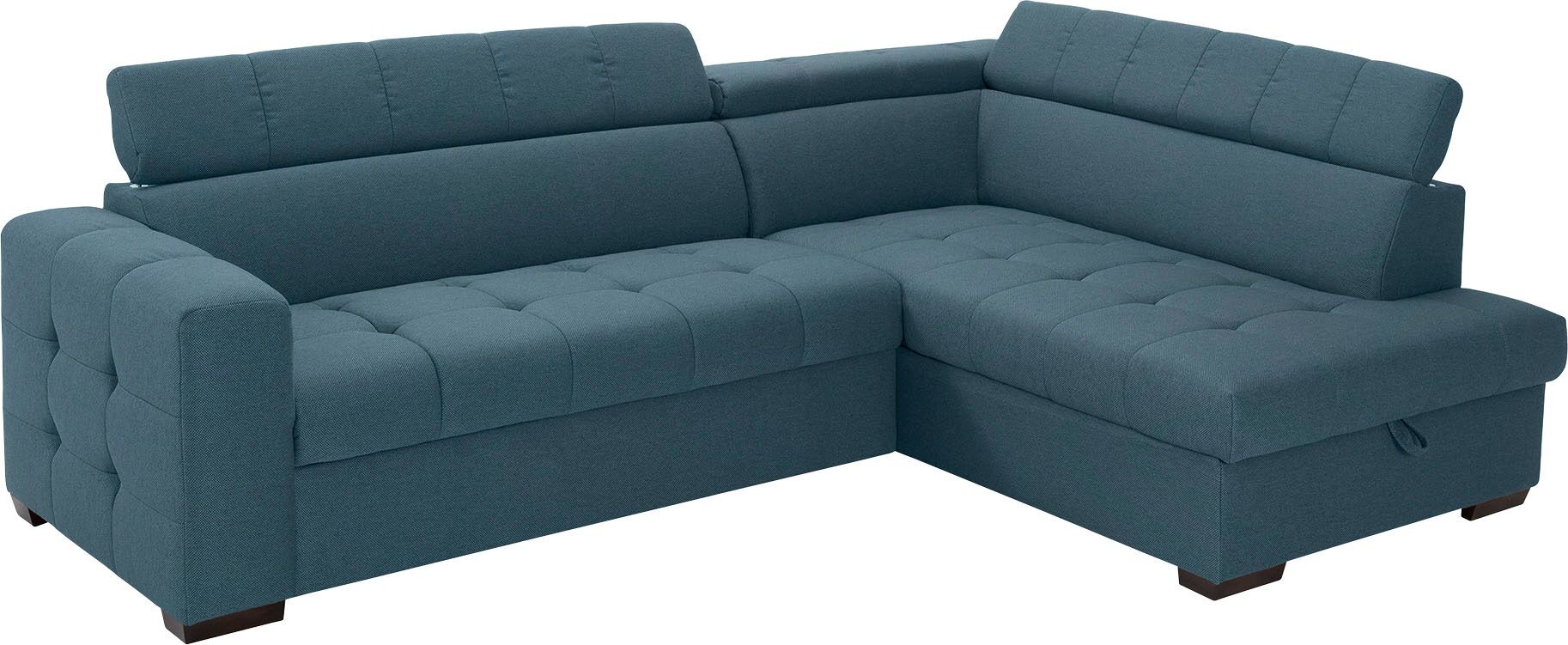 exxpo - sofa fashion Ecksofa, Steppung im Sitzbereich, Wahlweise mit... blau