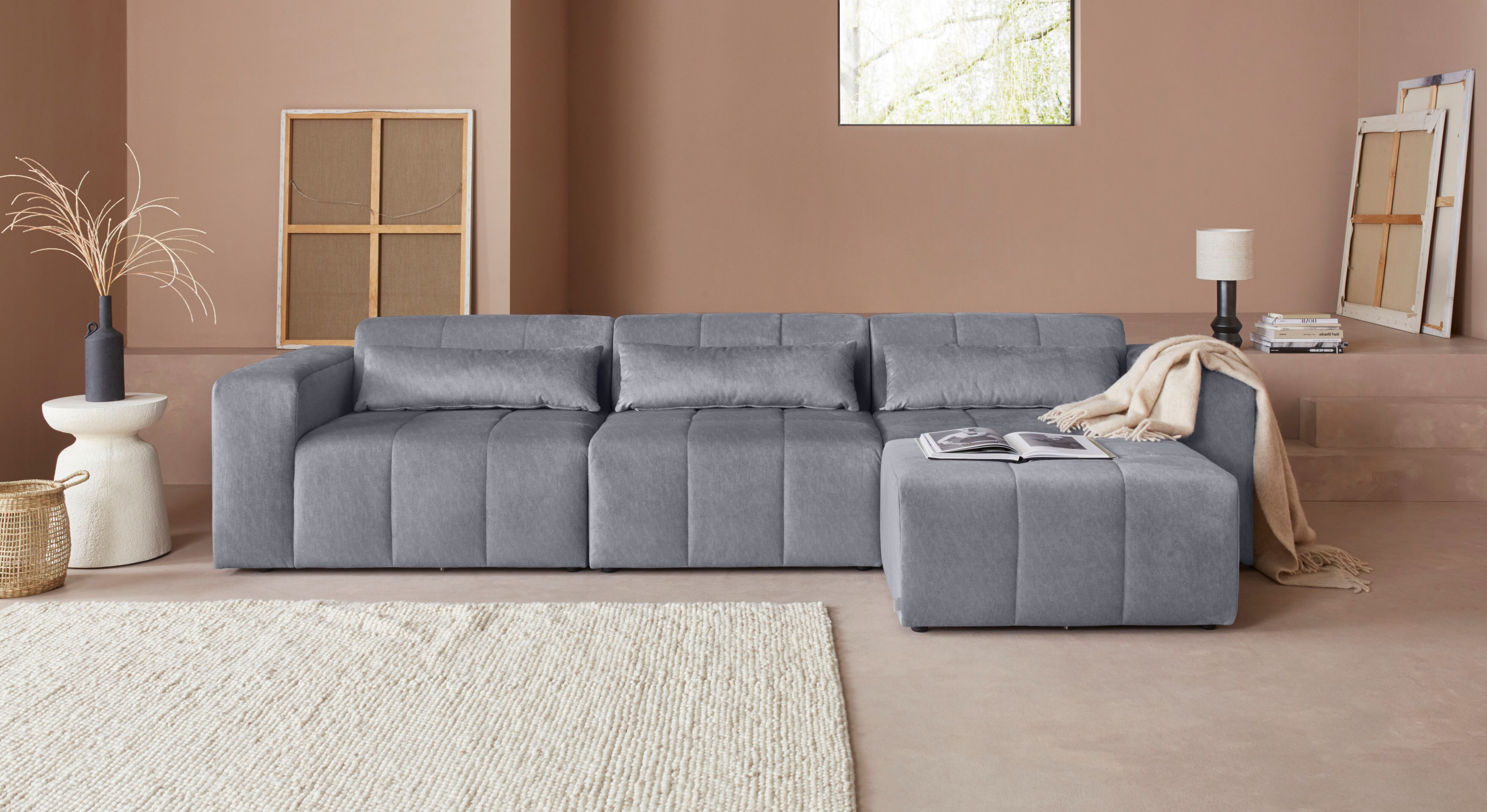 LeGer Home by Lena Gercke Ecksofa »Maileen«, Modulsofa, bestehend aus 4... silberfarben