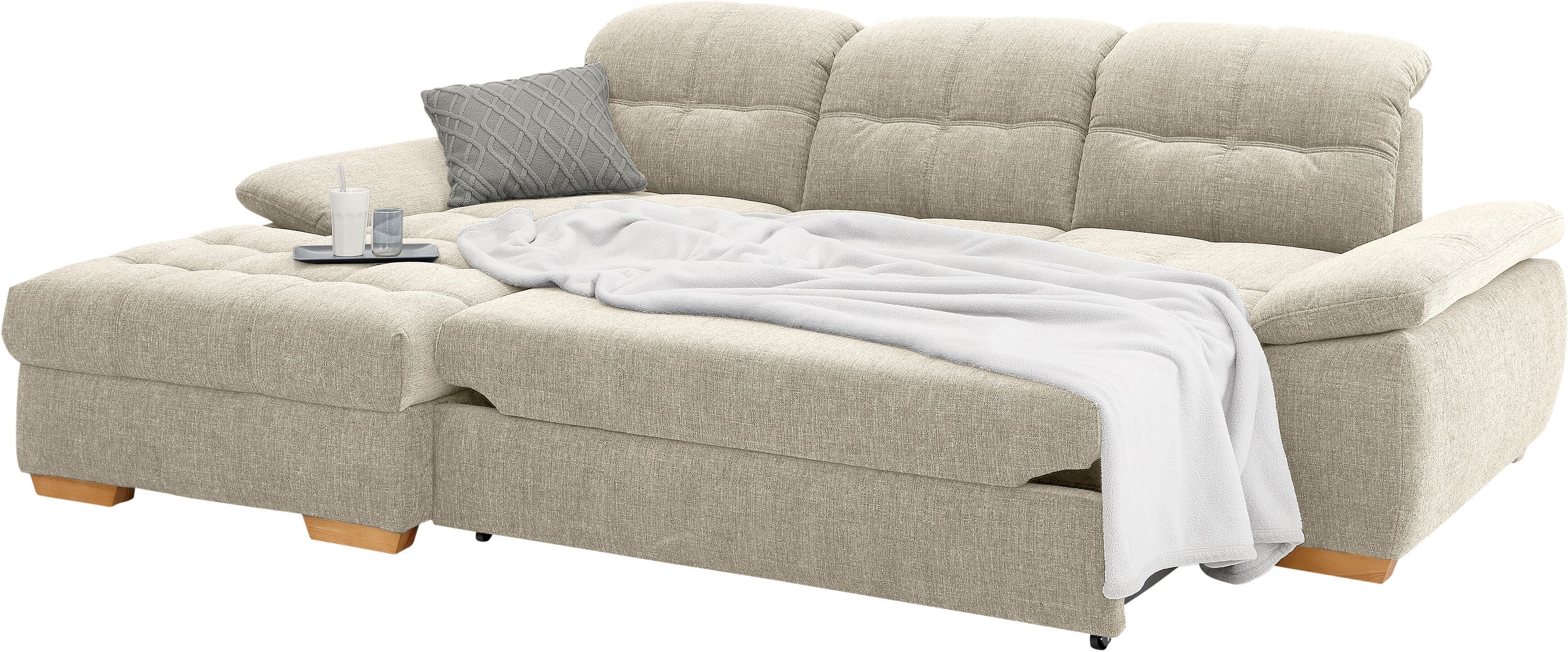 Home affaire Ecksofa »Lotus Home Luxus«, bis zu 140kg pro Sitzplatz... beige