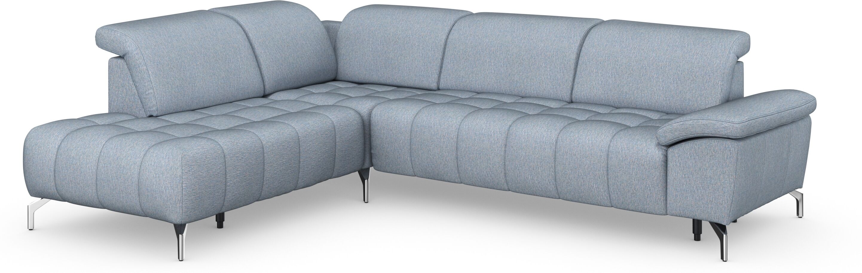 sit&more Ecksofa »Cool«, wahlweise mit Kopfteilverstellung und Vorziehsitz,... blau