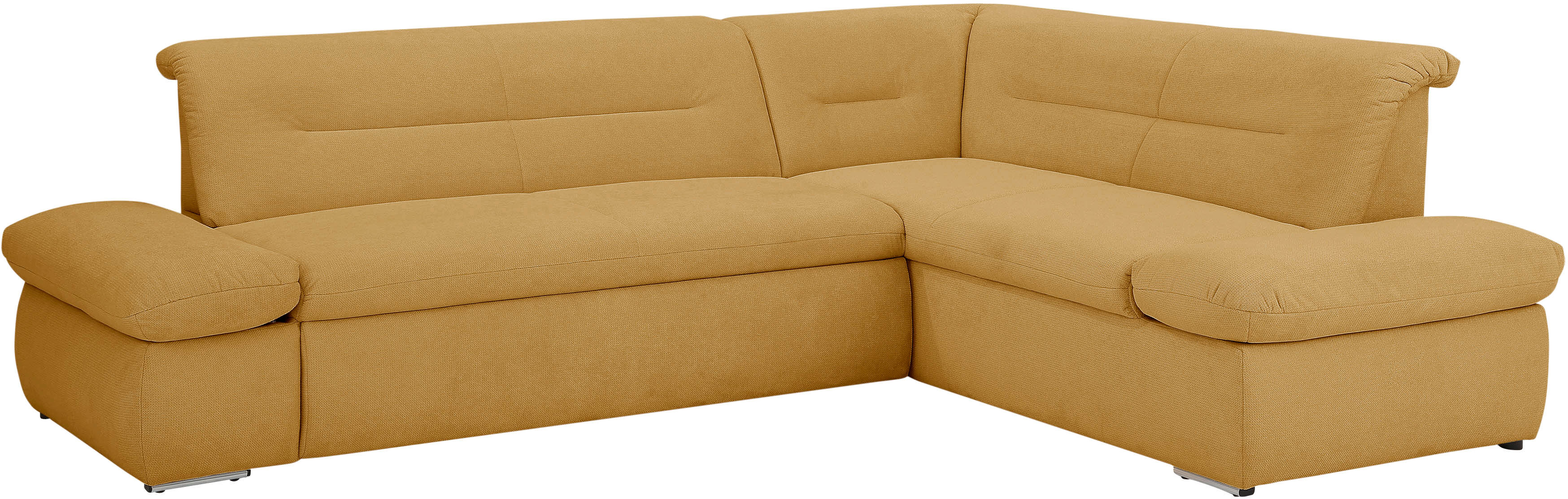 my home Ecksofa »Avesa«, Wahlweise mit Arm- und Bettfunktion, B/T/H:... gelb