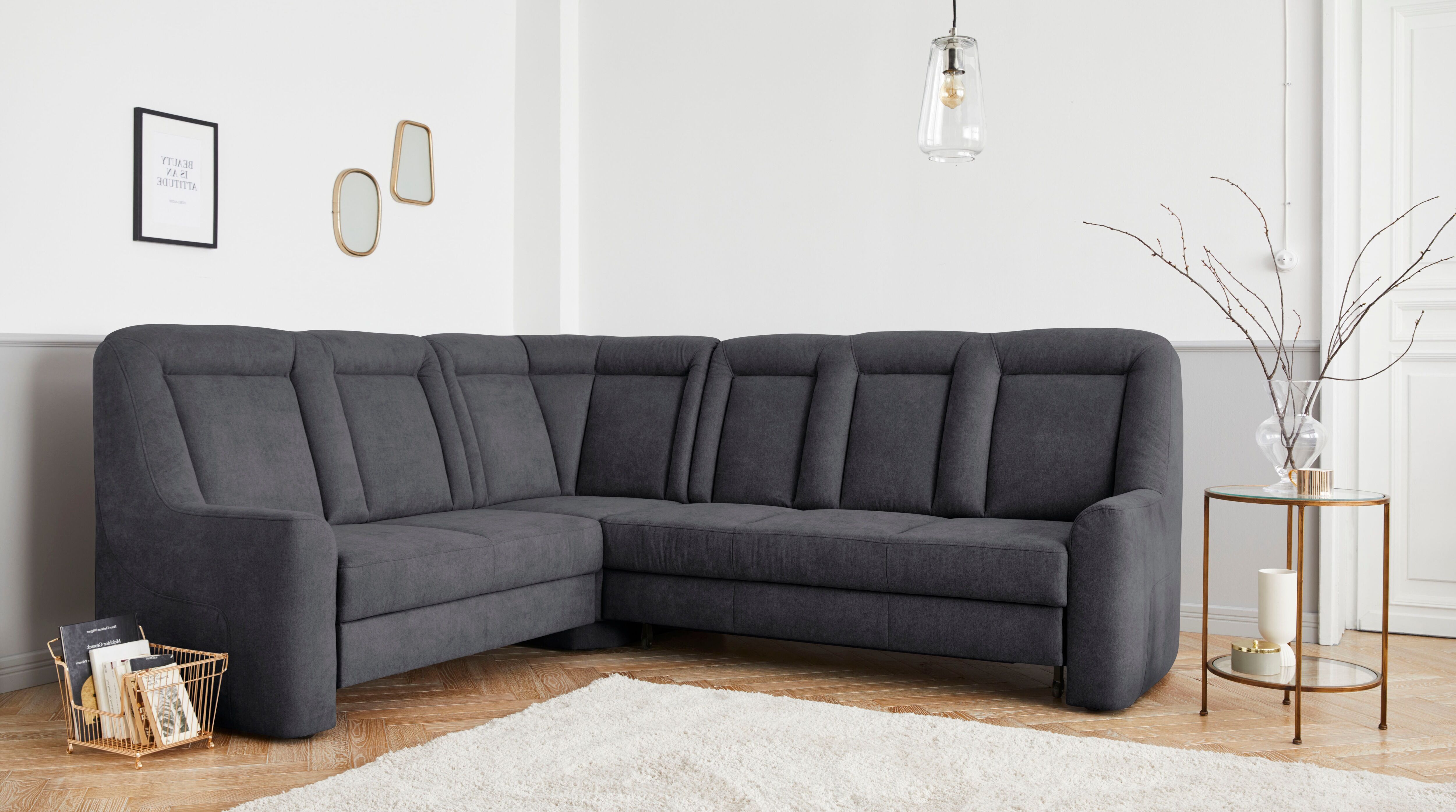 sit&more Ecksofa »Melissa«, klassisches Polsterprogramm, wahlweise mit... grau