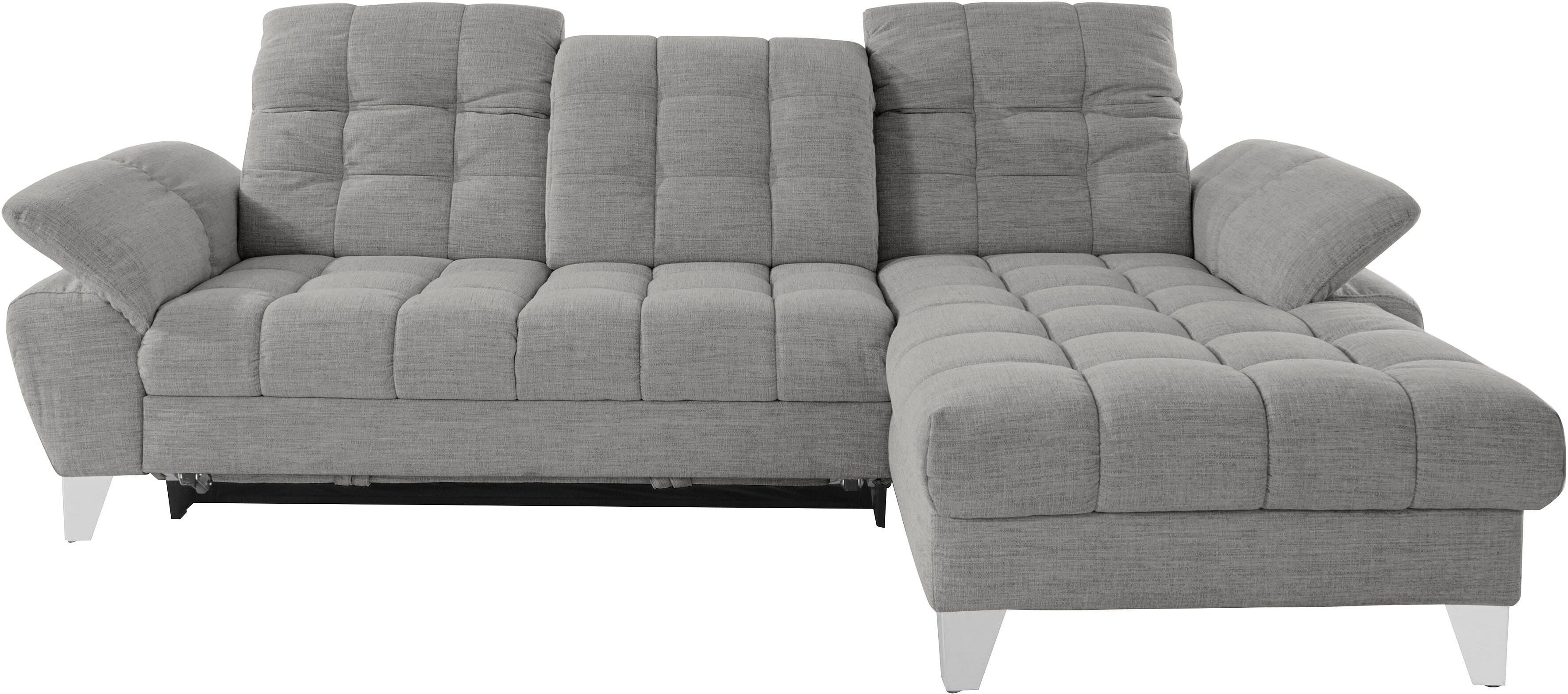 Places of Style Ecksofa »Bardi Luxus«, belastbar bis zu 140 kg, incl.... grau