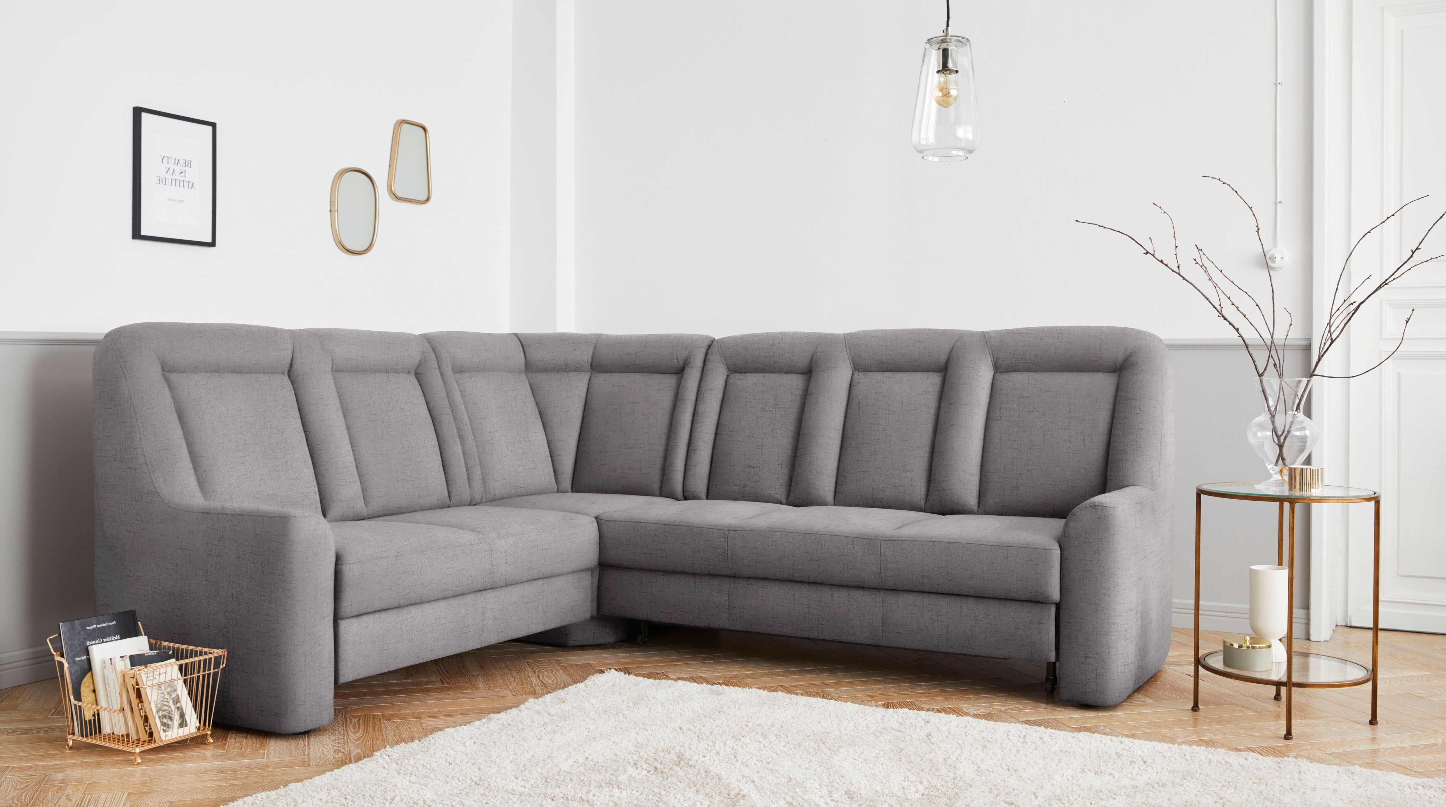 sit&more Ecksofa »Melissa«, klassisches Polsterprogramm, wahlweise mit... grau