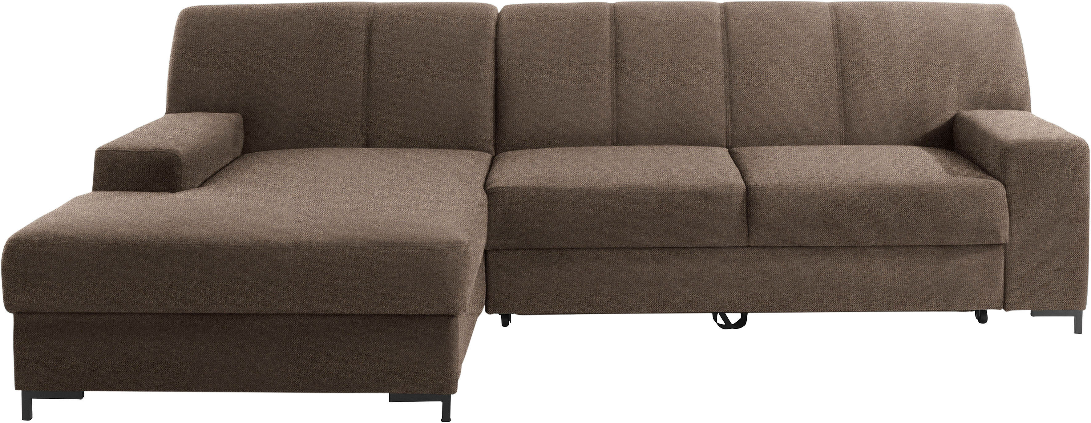 DOMO collection Ecksofa »Ledas«, mit extrabreiten Armteilen, wahlweise mit... braun