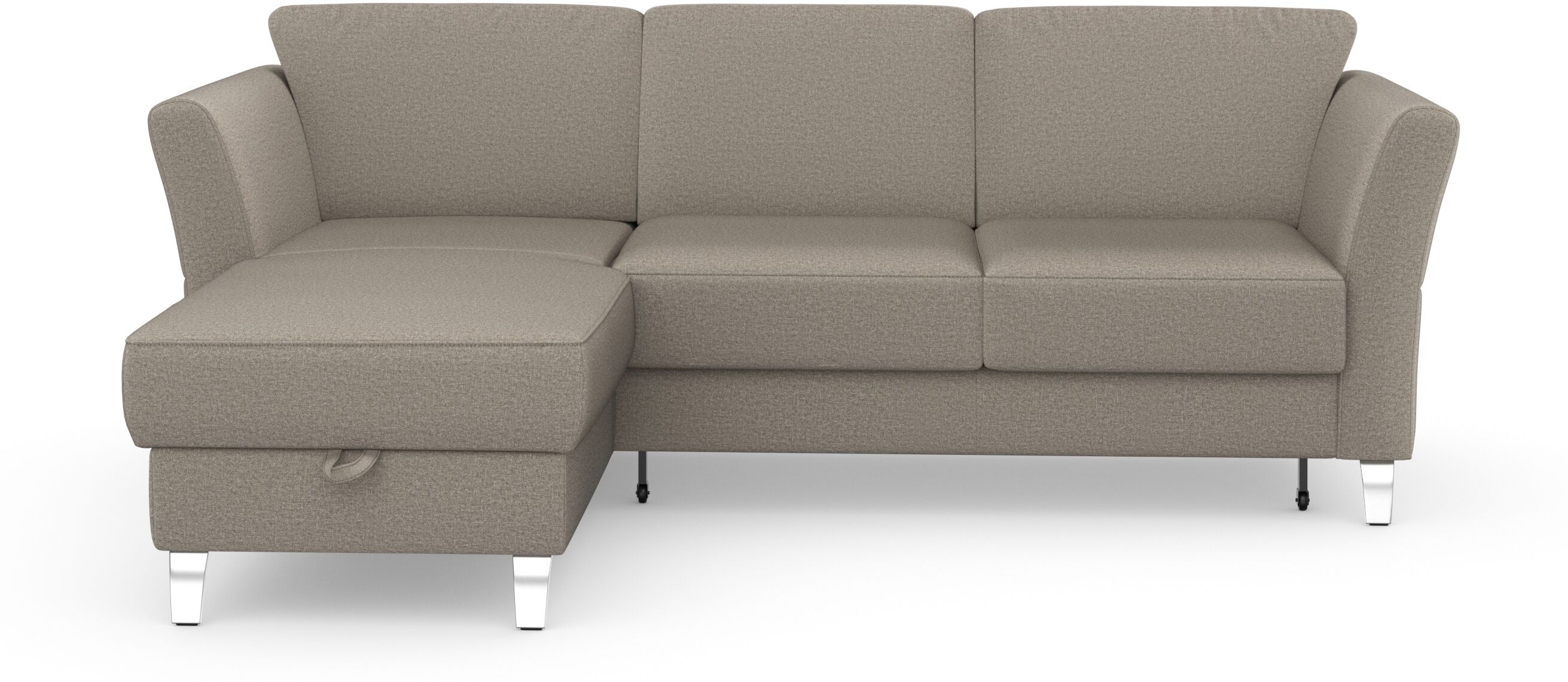 sit&more Ecksofa »Visby V«, wahlweise mit Bettfunktion und Bettkasten, frei... braun