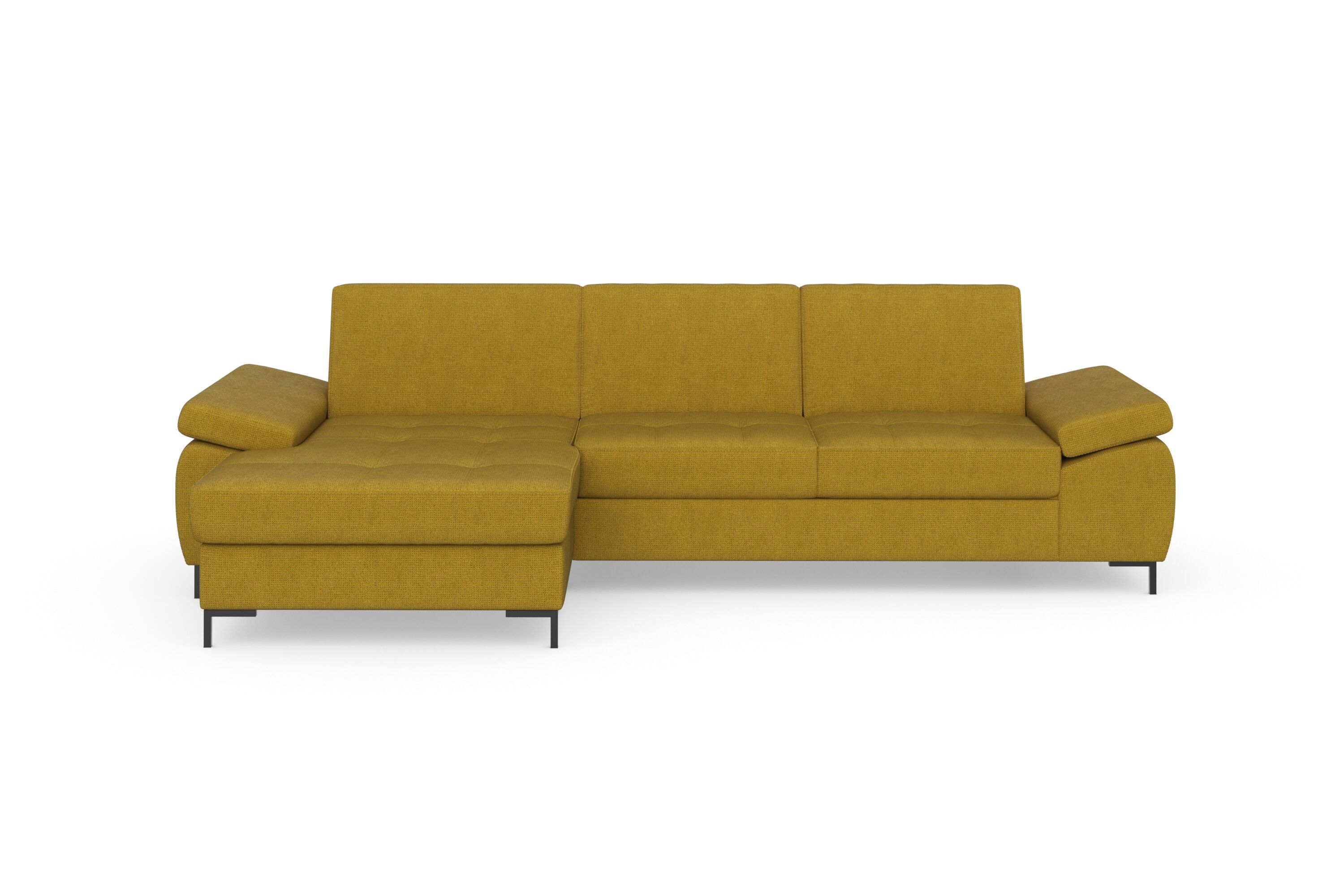 DOMO collection Ecksofa »Capelo«, mit Armteilverstellung, wahlweise mit... gelb