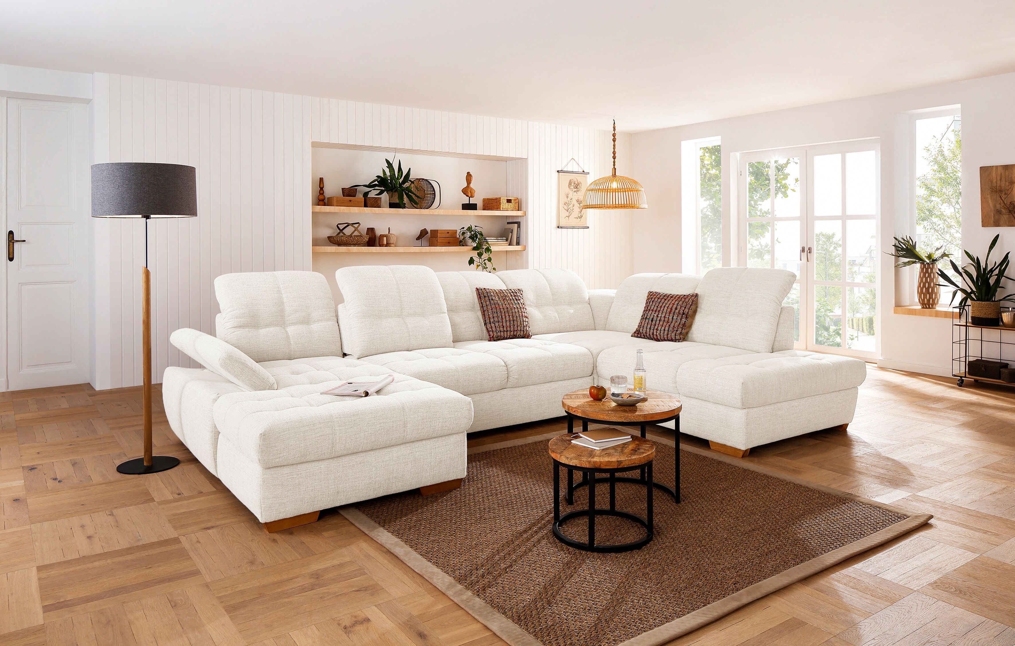 Home affaire Wohnlandschaft »Lotus Home«, incl. Sitztiefenverstellung,... beige