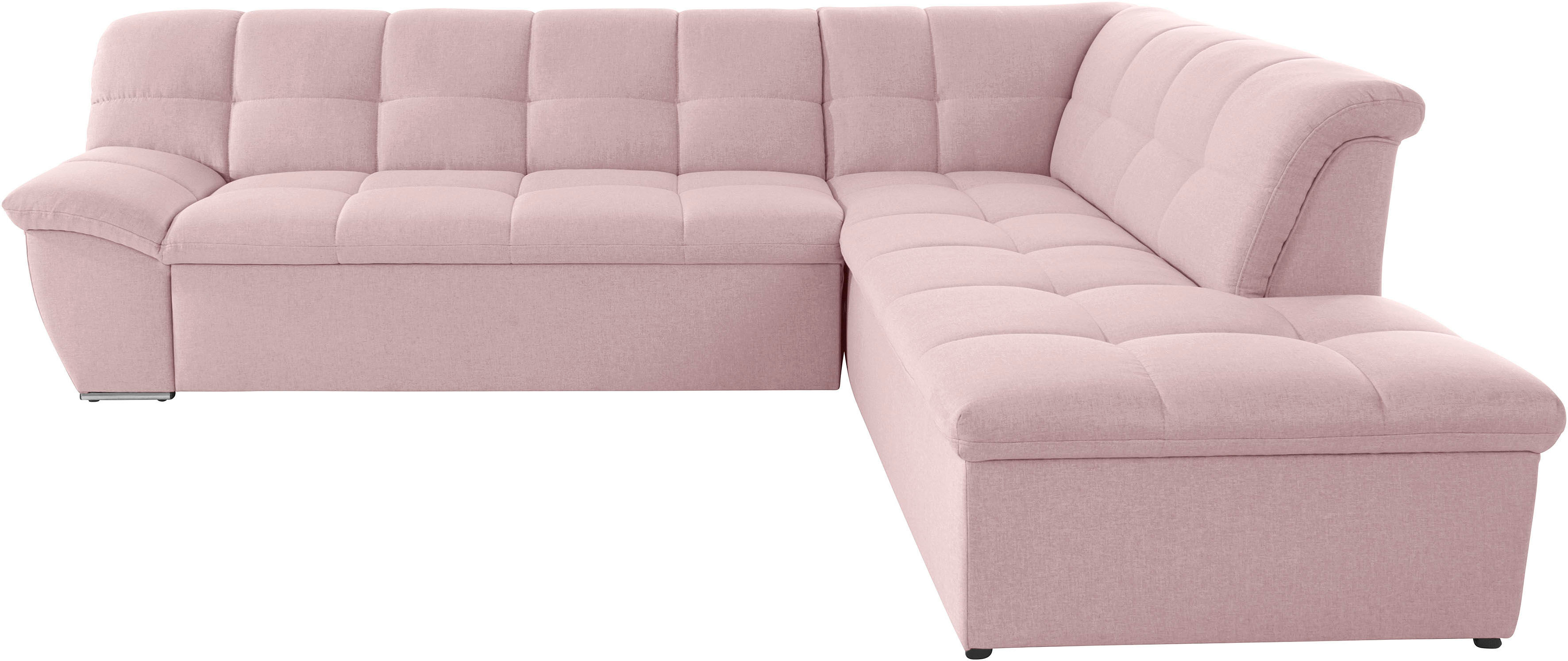 DOMO collection Ecksofa »Lagoa«, wahlweise mit Bettfunktion, frei im Raum... rosa