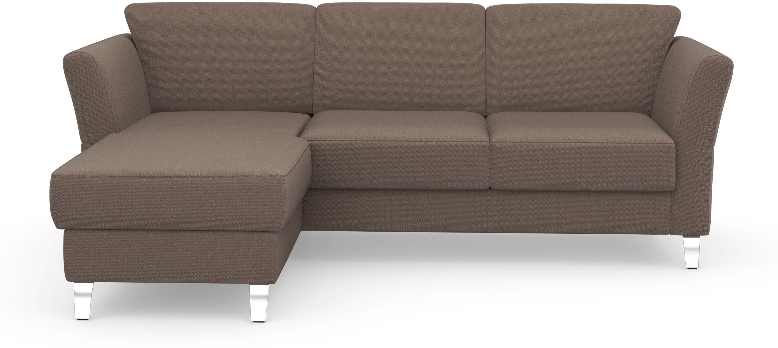 sit&more Ecksofa »Visby V«, wahlweise mit Bettfunktion und Bettkasten, frei... grau