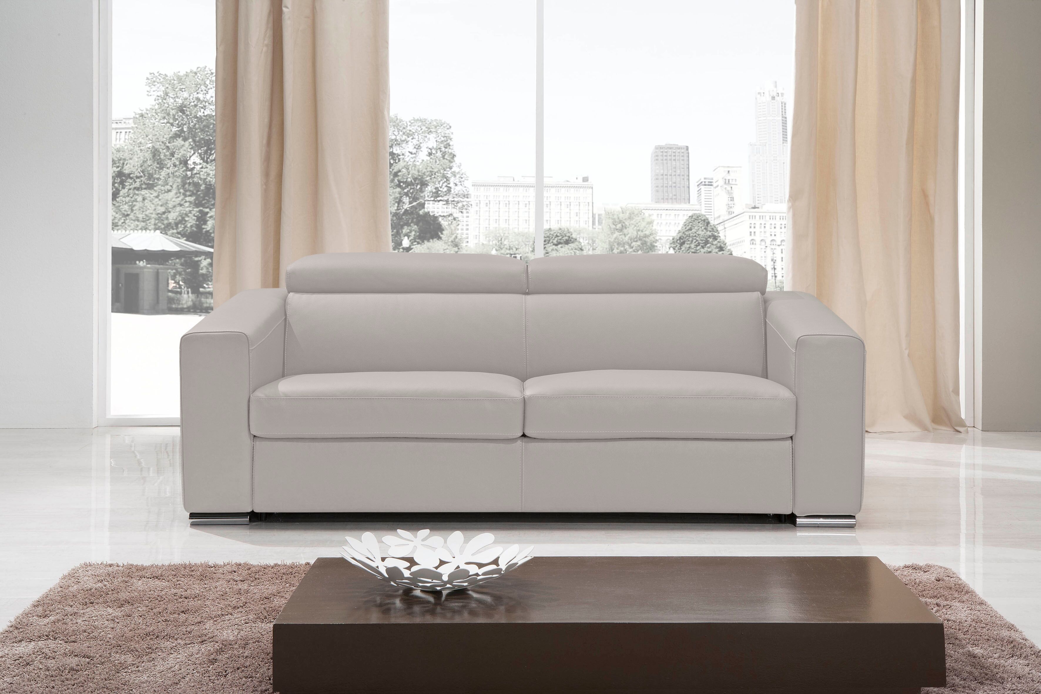 Egoitaliano Schlafsofa »Cabiria«, Sofa inkl. Schlaffunktion, Kopfteile... grau