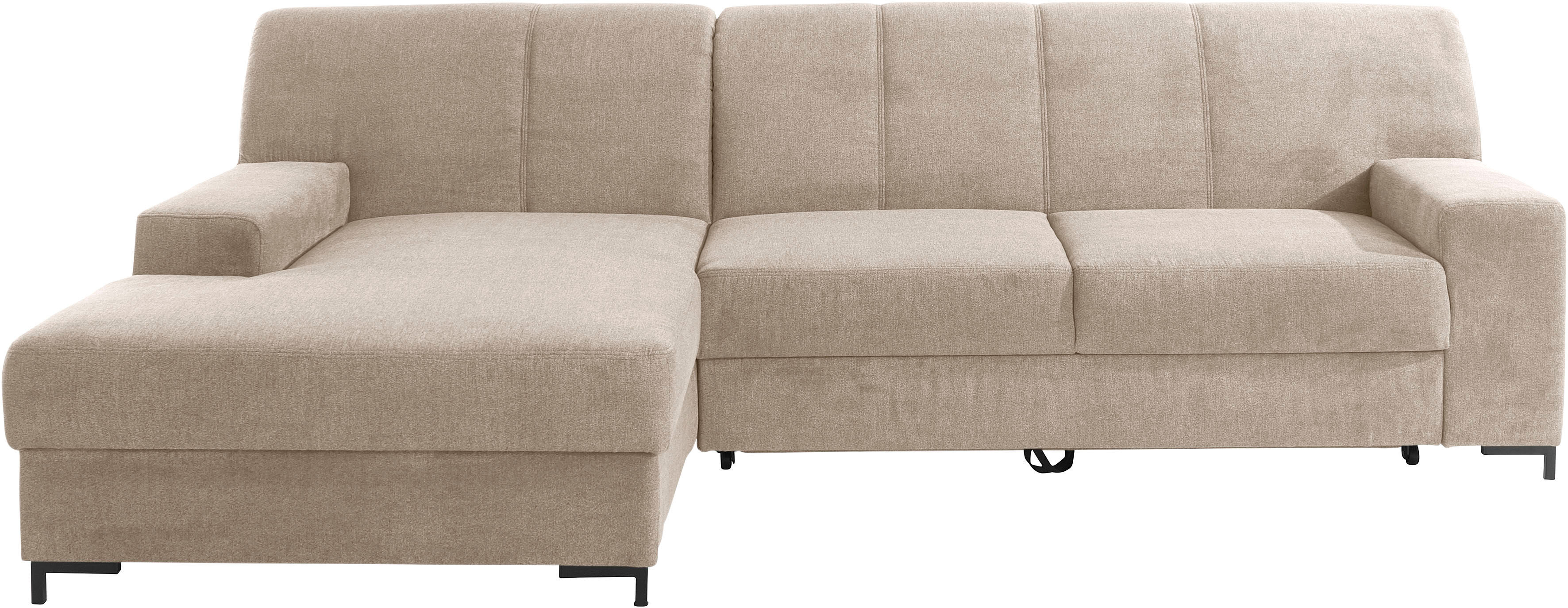 DOMO collection Ecksofa »Ledas«, mit extrabreiten Armteilen, wahlweise mit... beige