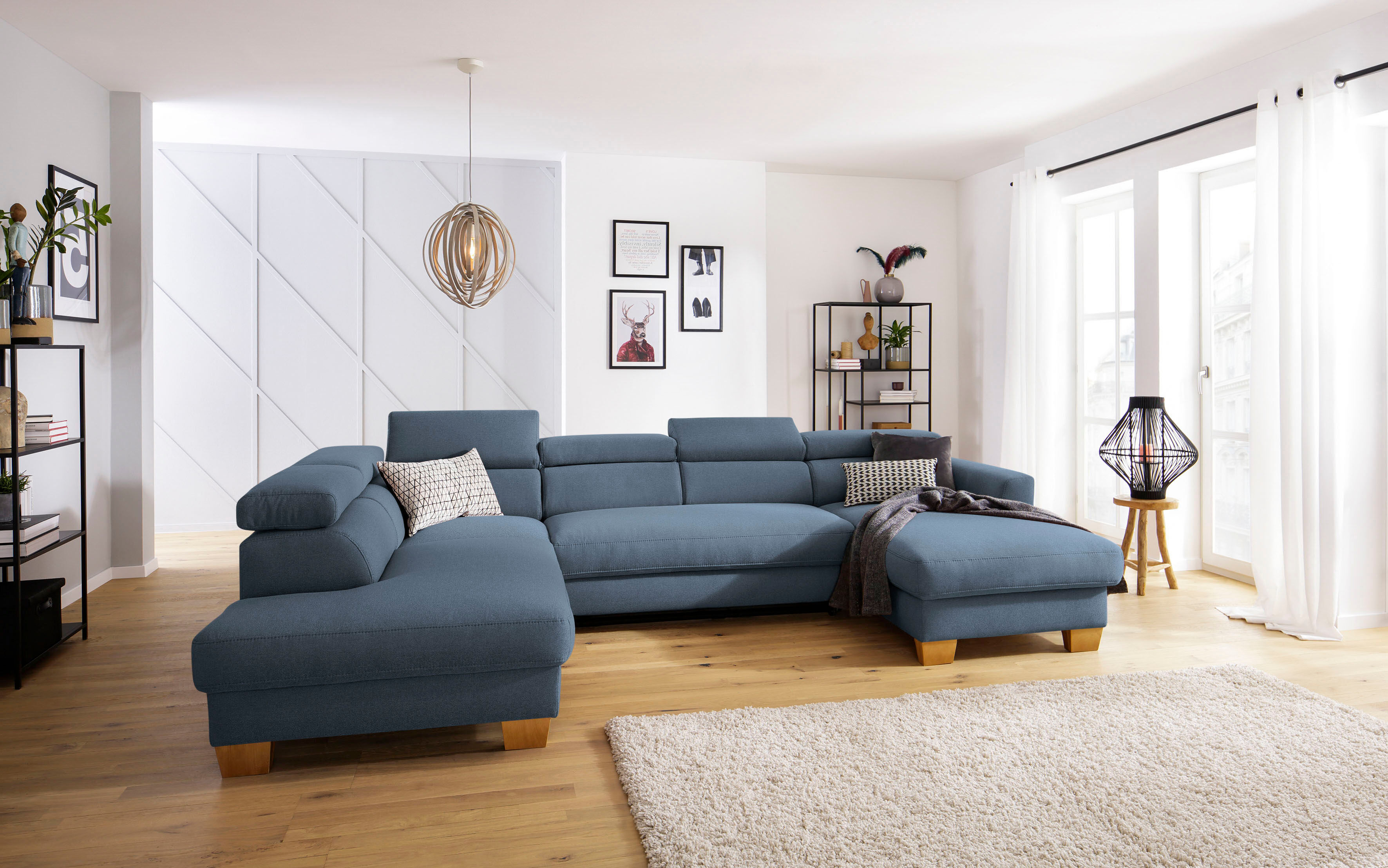 Home affaire Wohnlandschaft »Steve Premium« blau