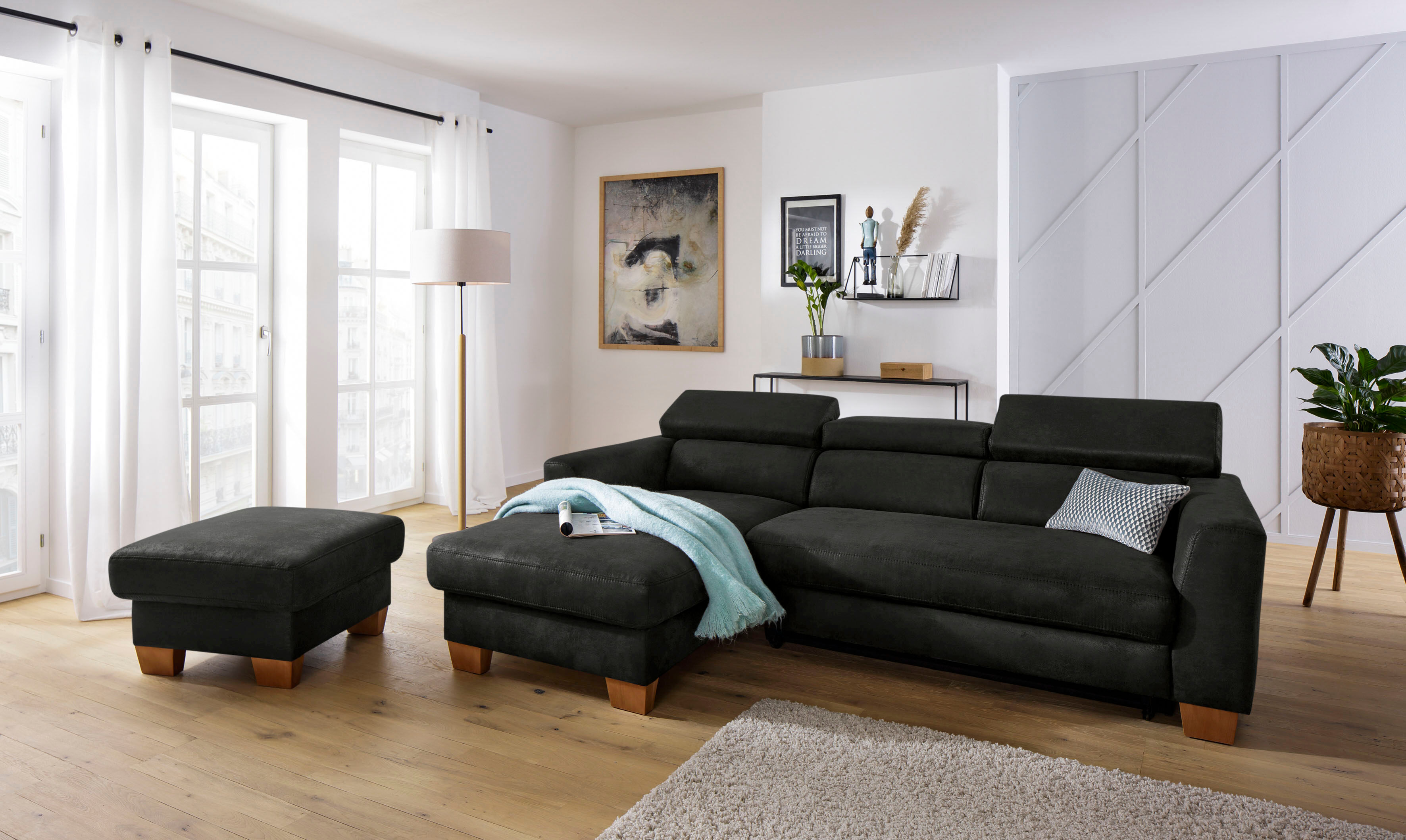 Home affaire Ecksofa »Steve Premium« grau