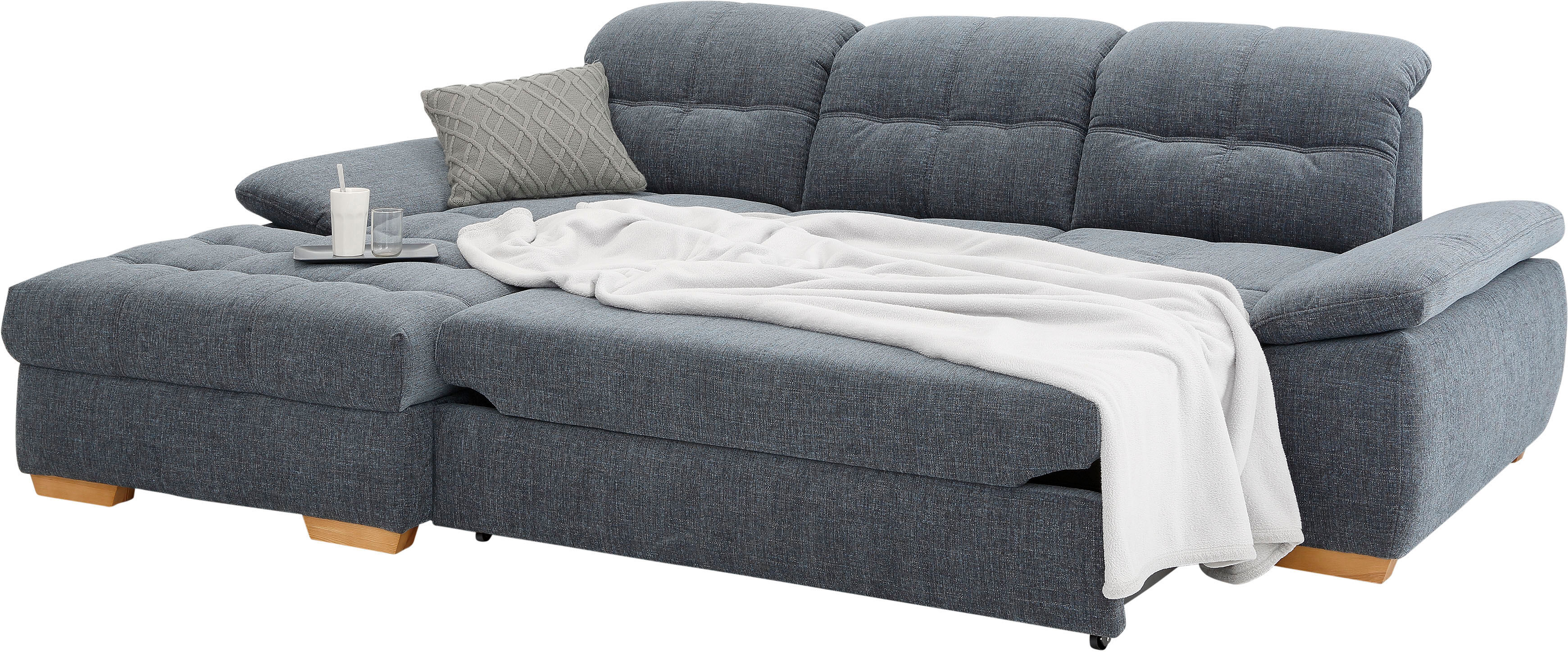 Home affaire Ecksofa »Lotus Home Luxus«, bis zu 140kg pro Sitzplatz... blau