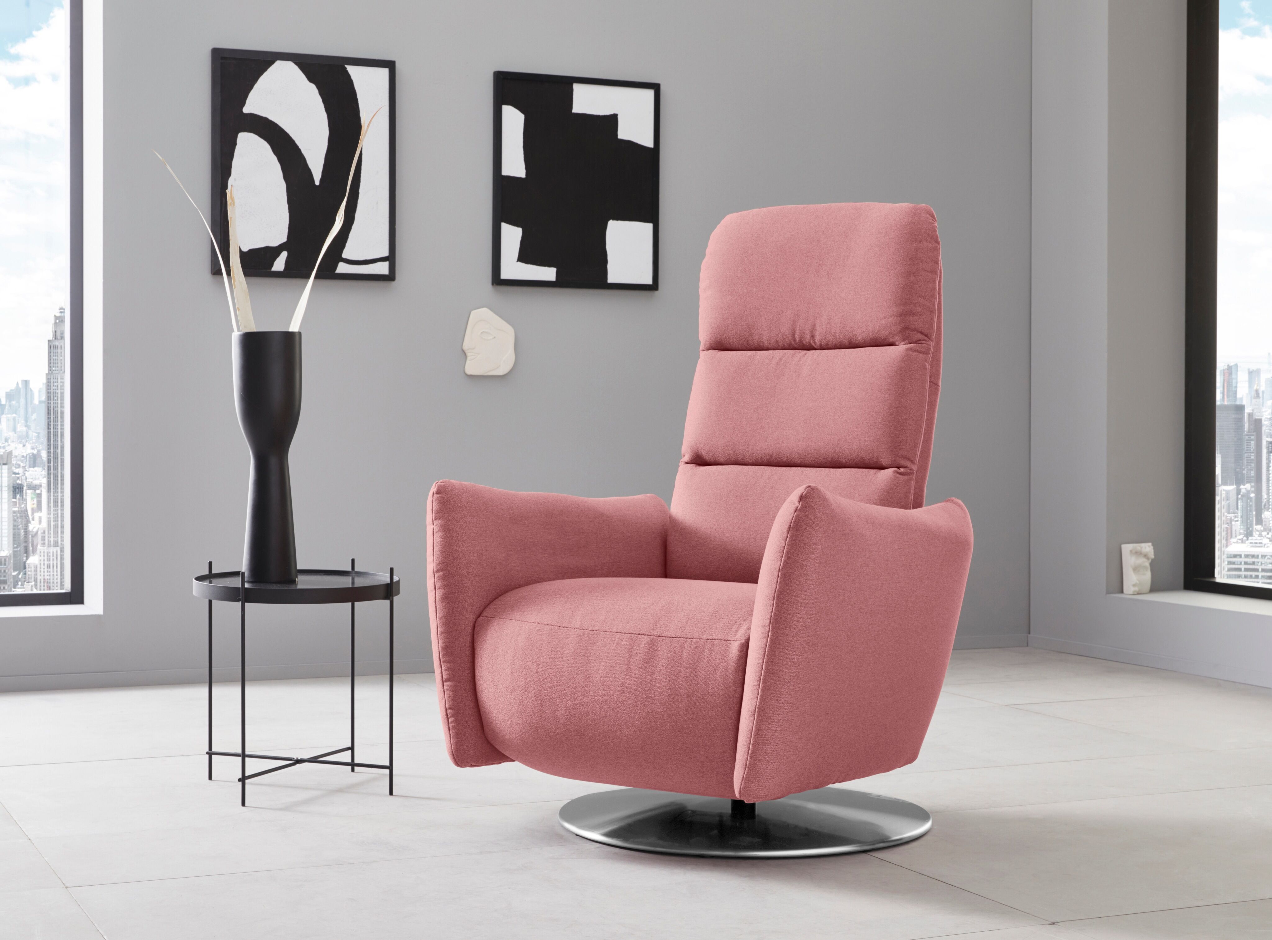 Places of Style Relaxsessel »Bardi«, in 3 Breiten (S,M,L), mit... rosa