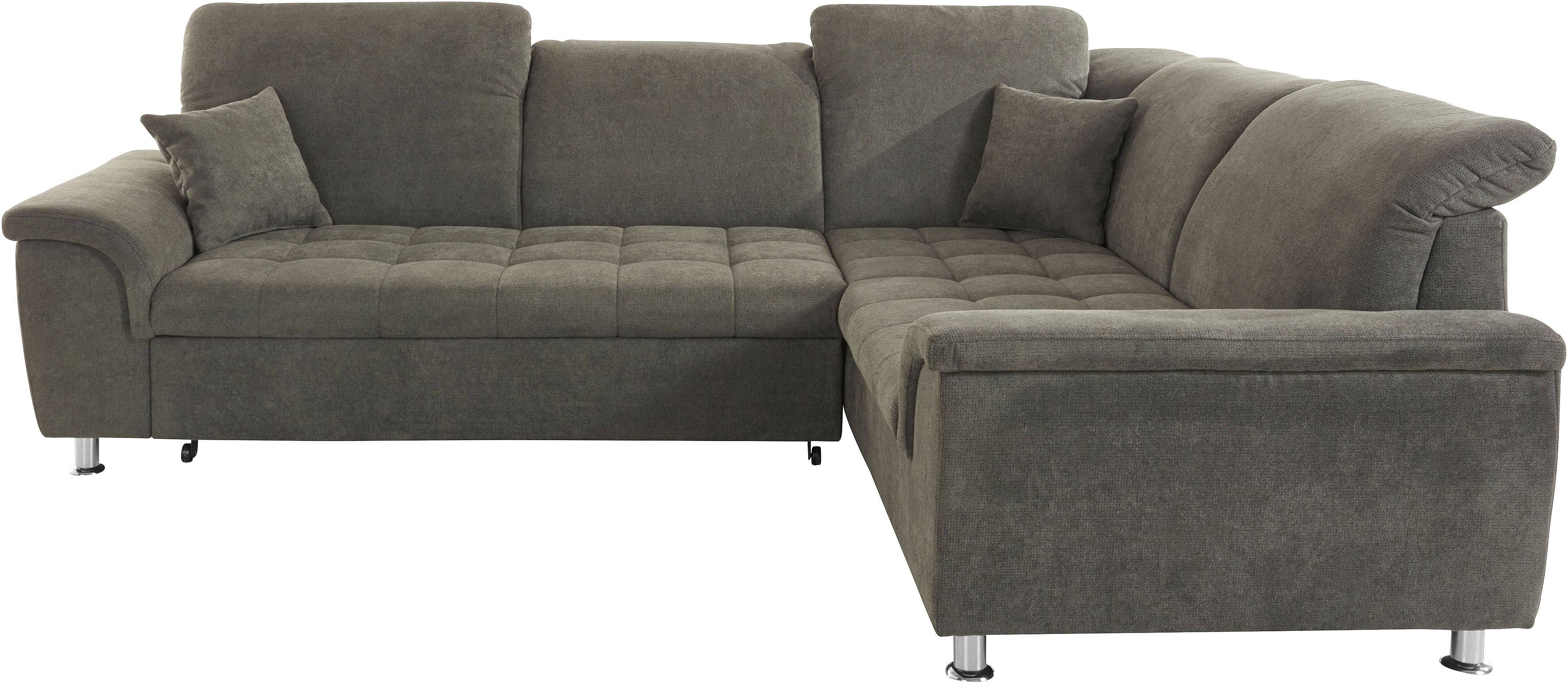 DOMO collection Ecksofa »Franzi«, wahlweise mit Kopfteilverstellung (dann... grün