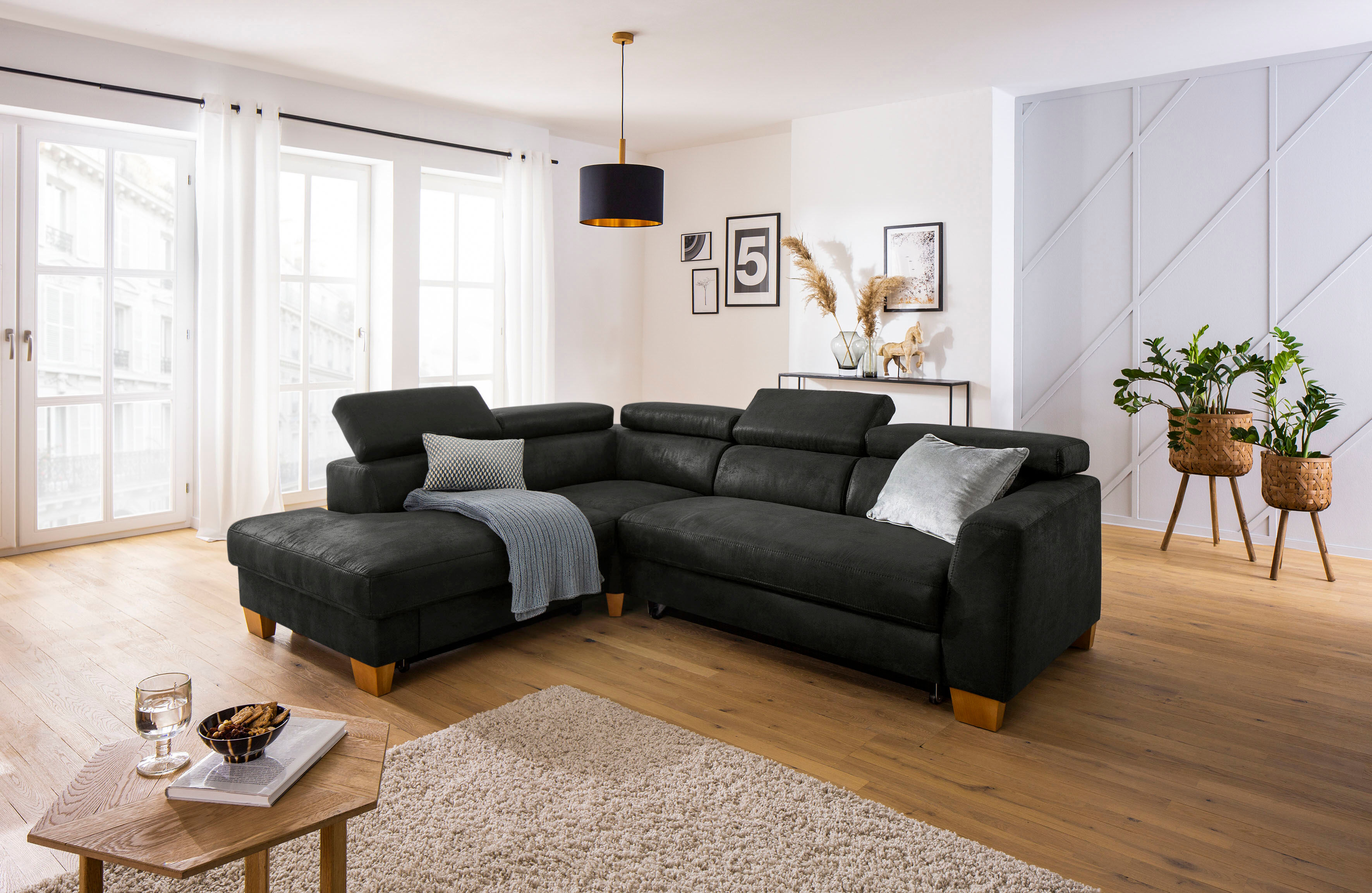 Home affaire Ecksofa »Steve Premium« grau