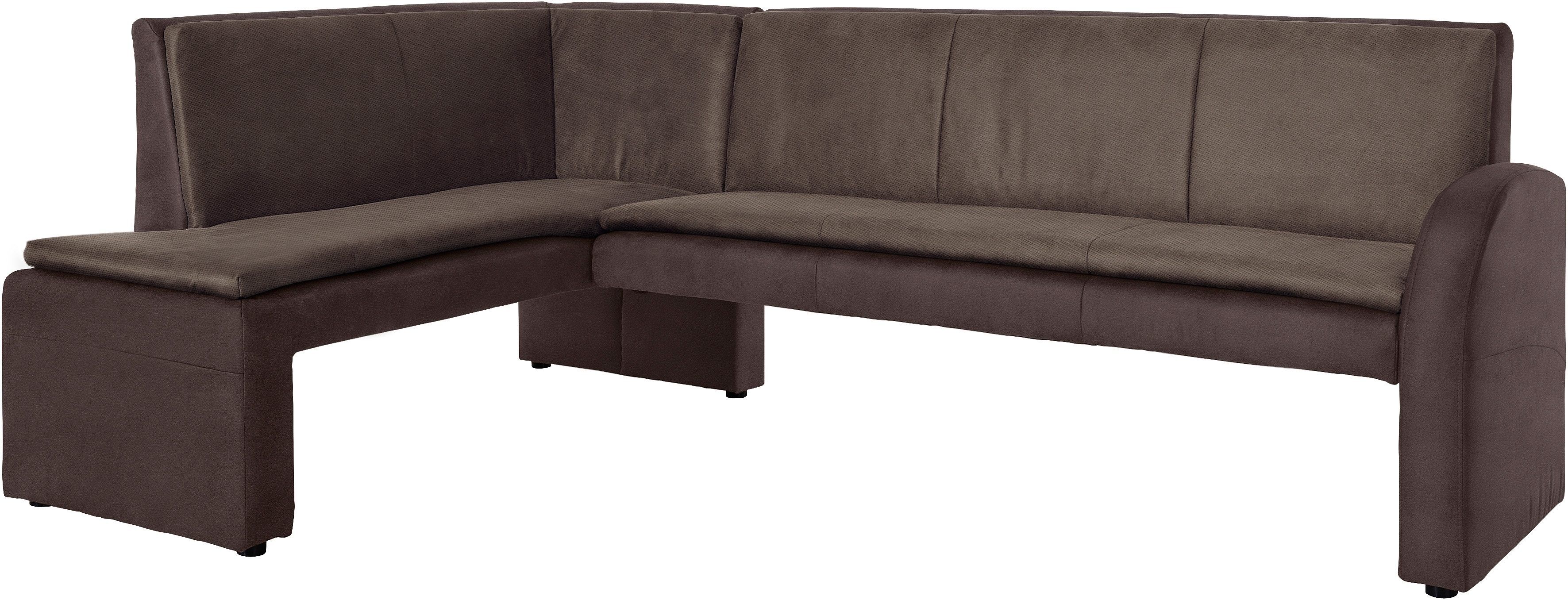 exxpo - sofa fashion Eckbank »Cortado«, Frei im Raum stellbar braun  Kunstleder SOFTLUX® / Struktur fein