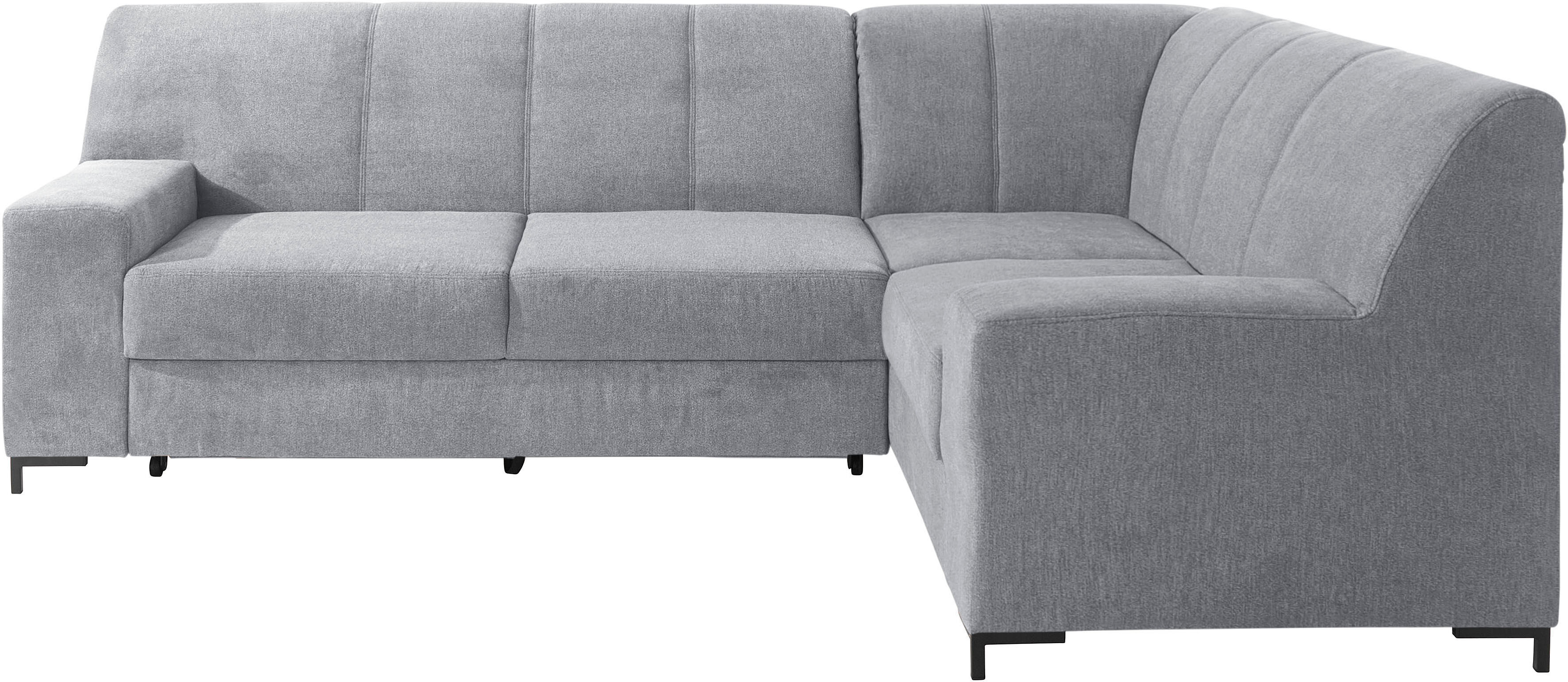 DOMO collection Ecksofa »Ledas«, mit extrabreiten Armteilen, wahlweise mit... grau