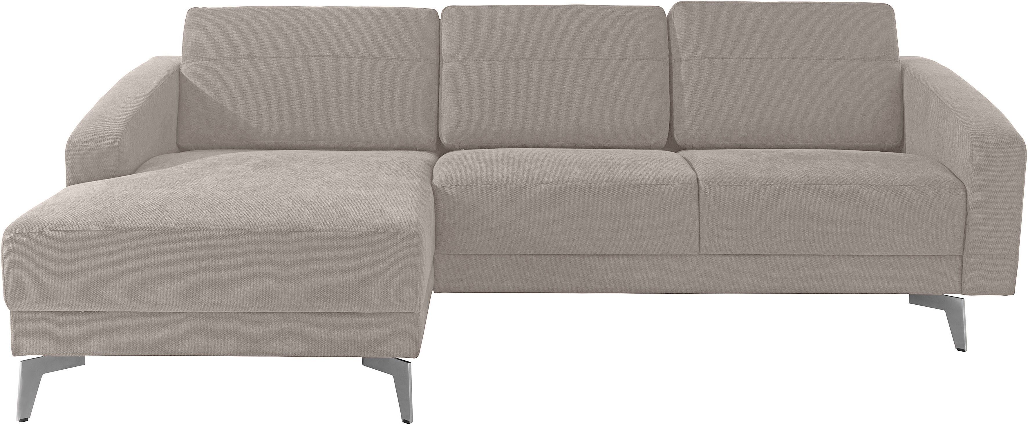 andas Ecksofa »Skove«, mit Chrom Beinen, Frei im Raum stellbar beige