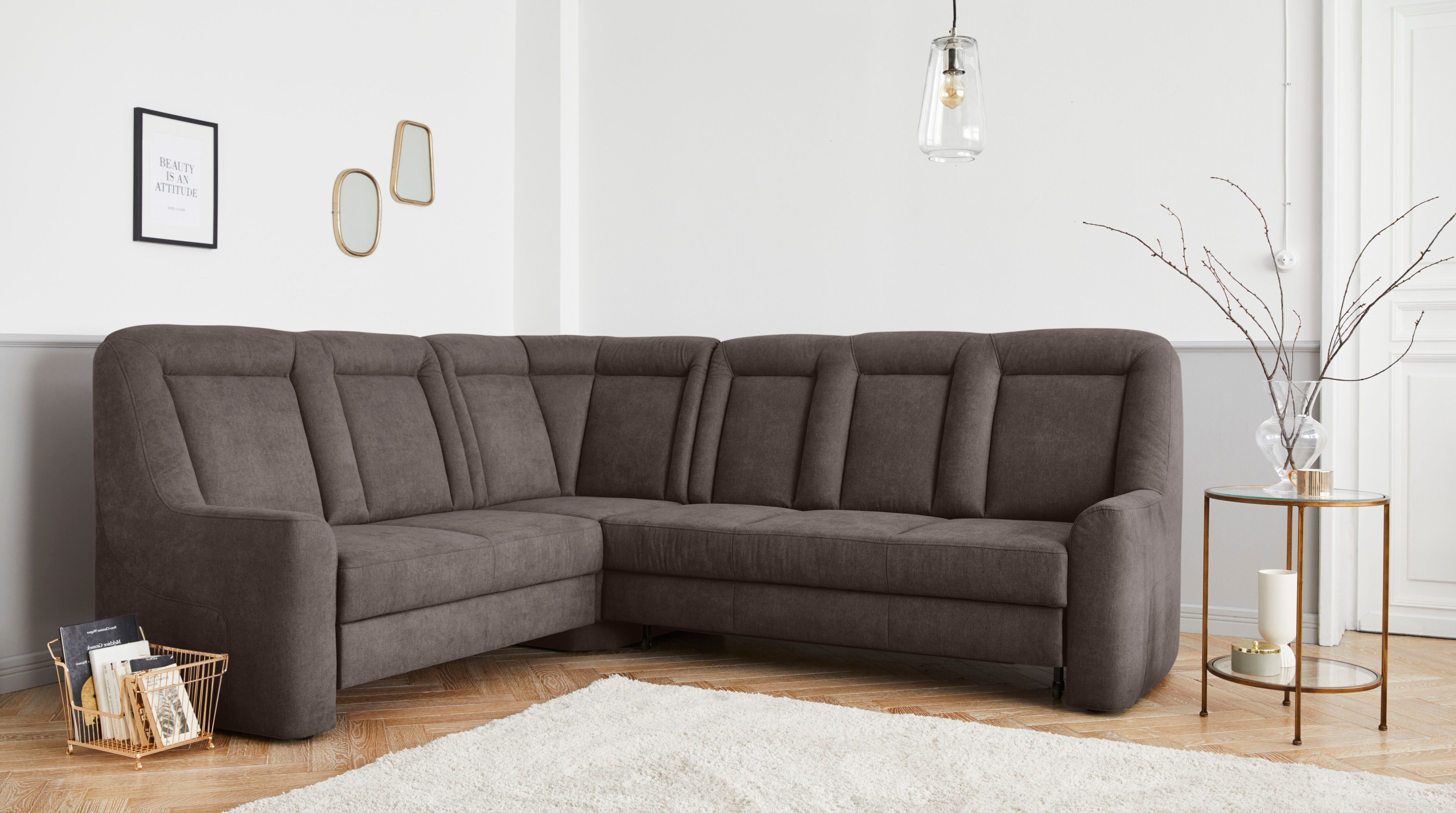 sit&more Ecksofa »Melissa«, klassisches Polsterprogramm, wahlweise mit... braun