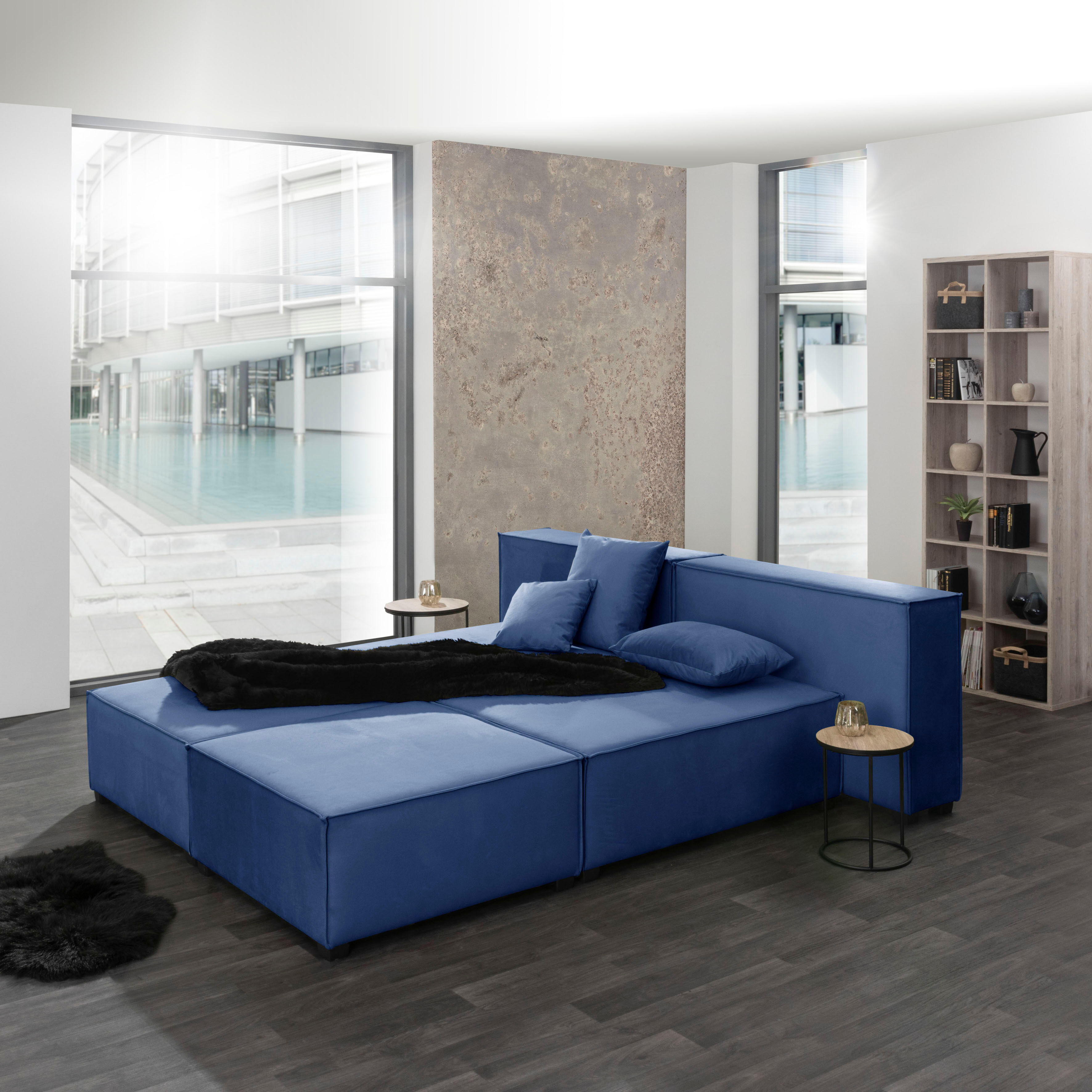 Max Winzer® Wohnlandschaft »MOVE«, (Set), Sofa-Set 09 aus 6 Sitz-Elementen,... blau