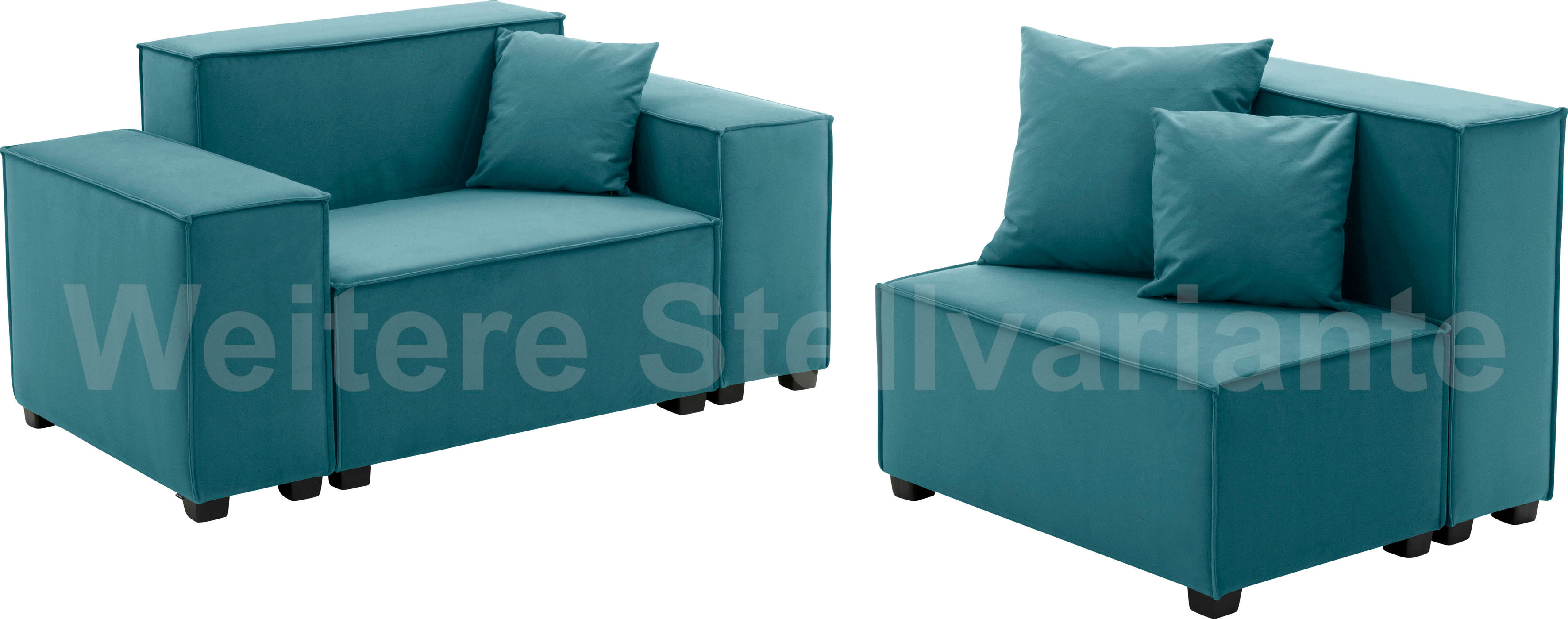 Max Winzer® Wohnlandschaft »MOVE«, (Set), Sofa-Set 01 aus 6 Sitz-Elementen,... blau