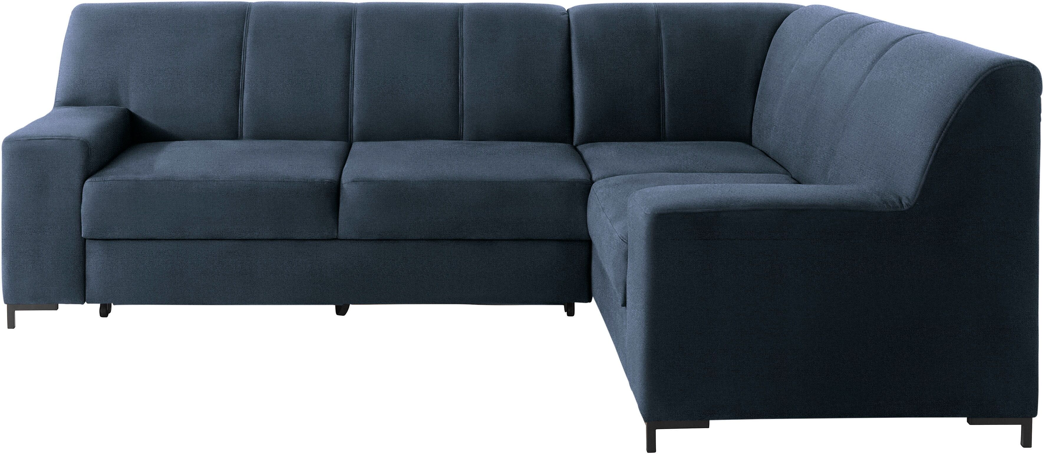 DOMO collection Ecksofa »Ledas«, mit extrabreiten Armteilen, wahlweise mit... blau