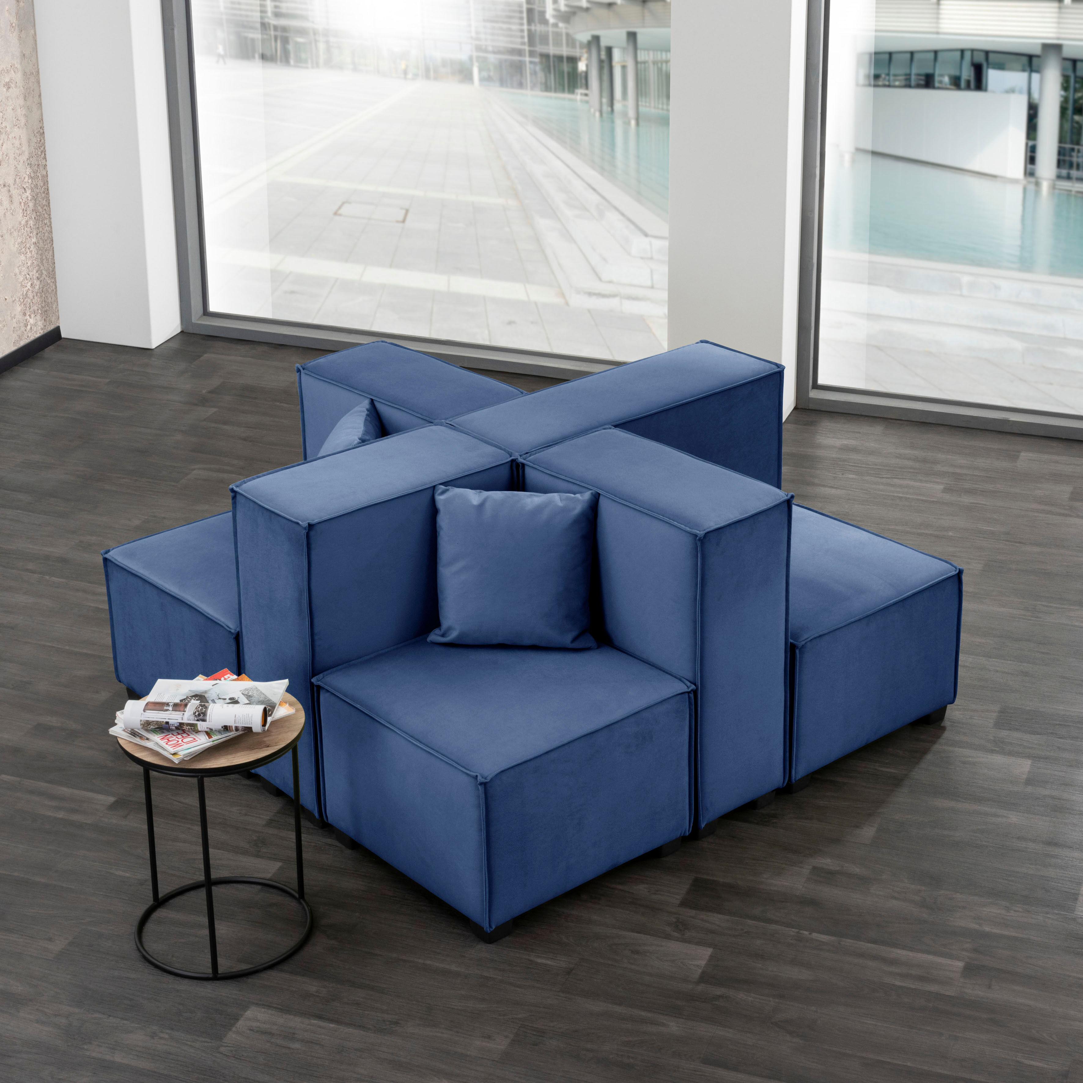 Max Winzer® Sofaelement »MOVE«, Einzelelement 60/30/78 cm, individuell... blau