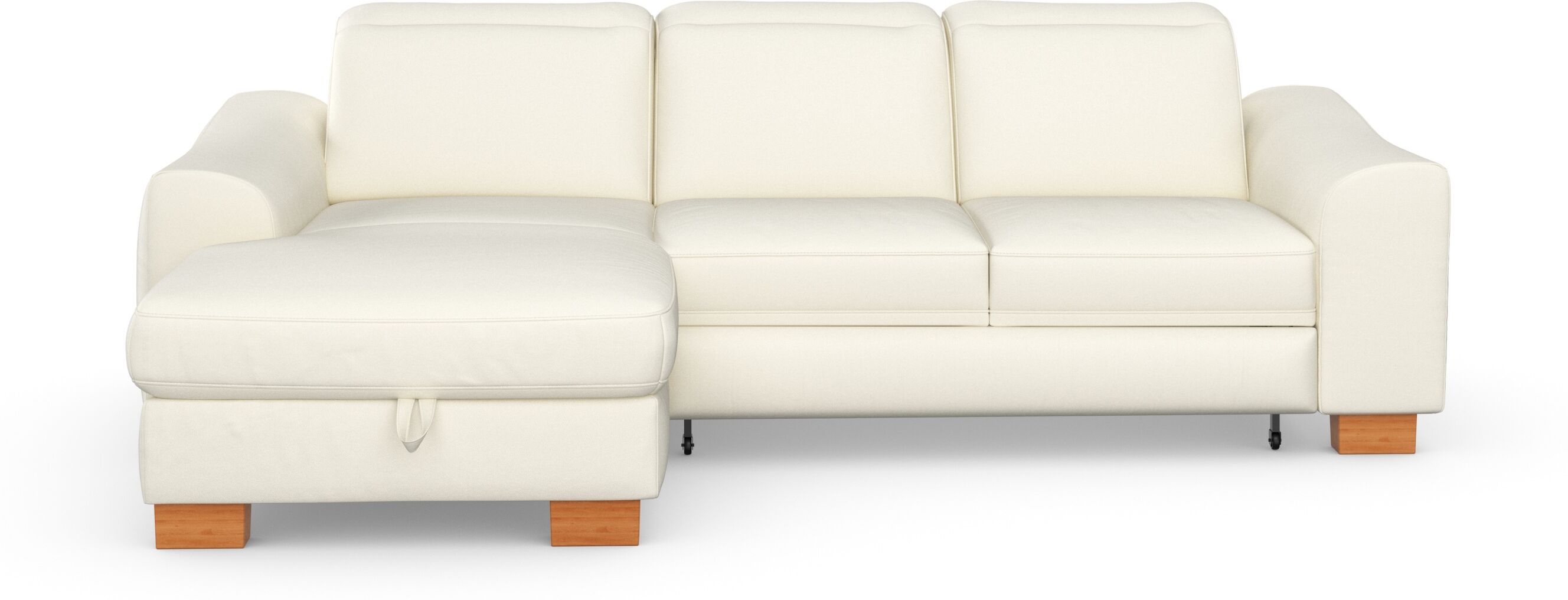 sit&more Ecksofa »Durness«, mit Federkern und hochwertigen Massivholzfüssen,... beige