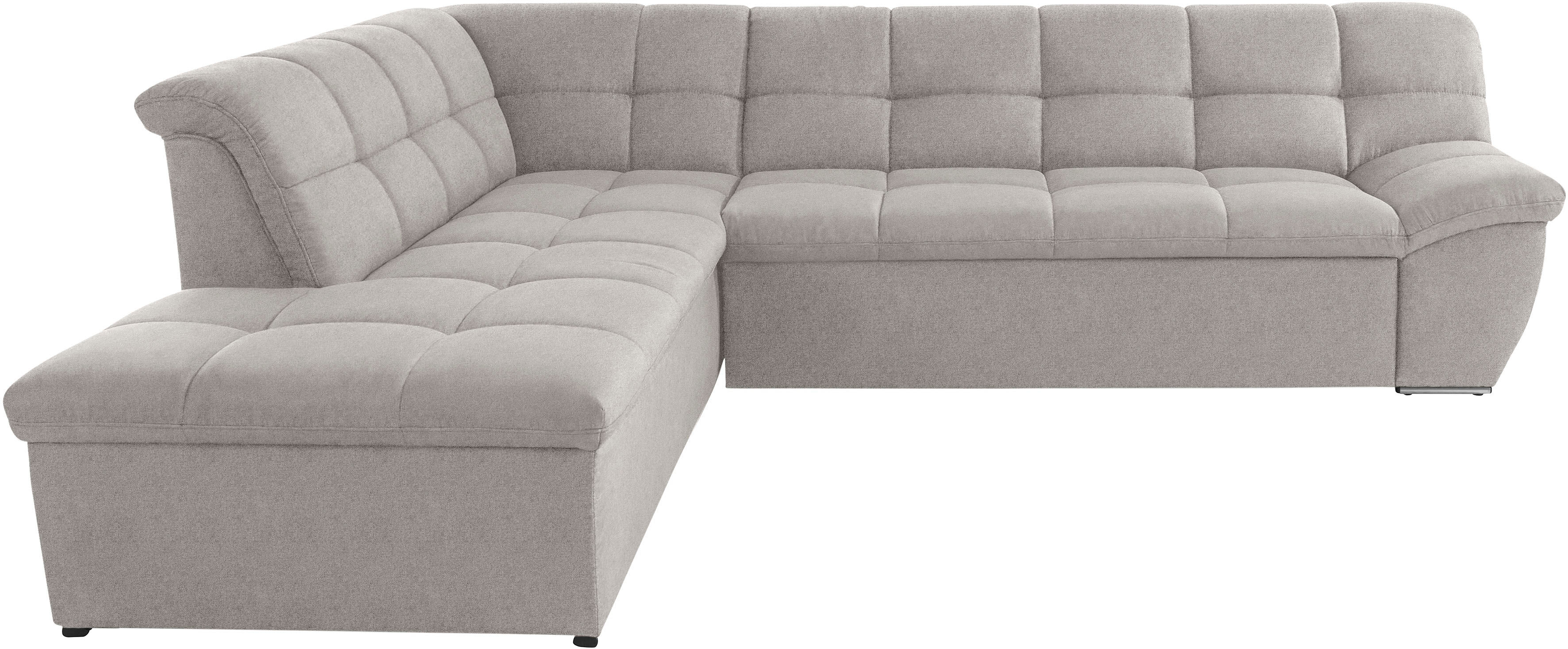 DOMO collection Ecksofa »Lagoa«, wahlweise mit Bettfunktion, frei im Raum... silberfarben