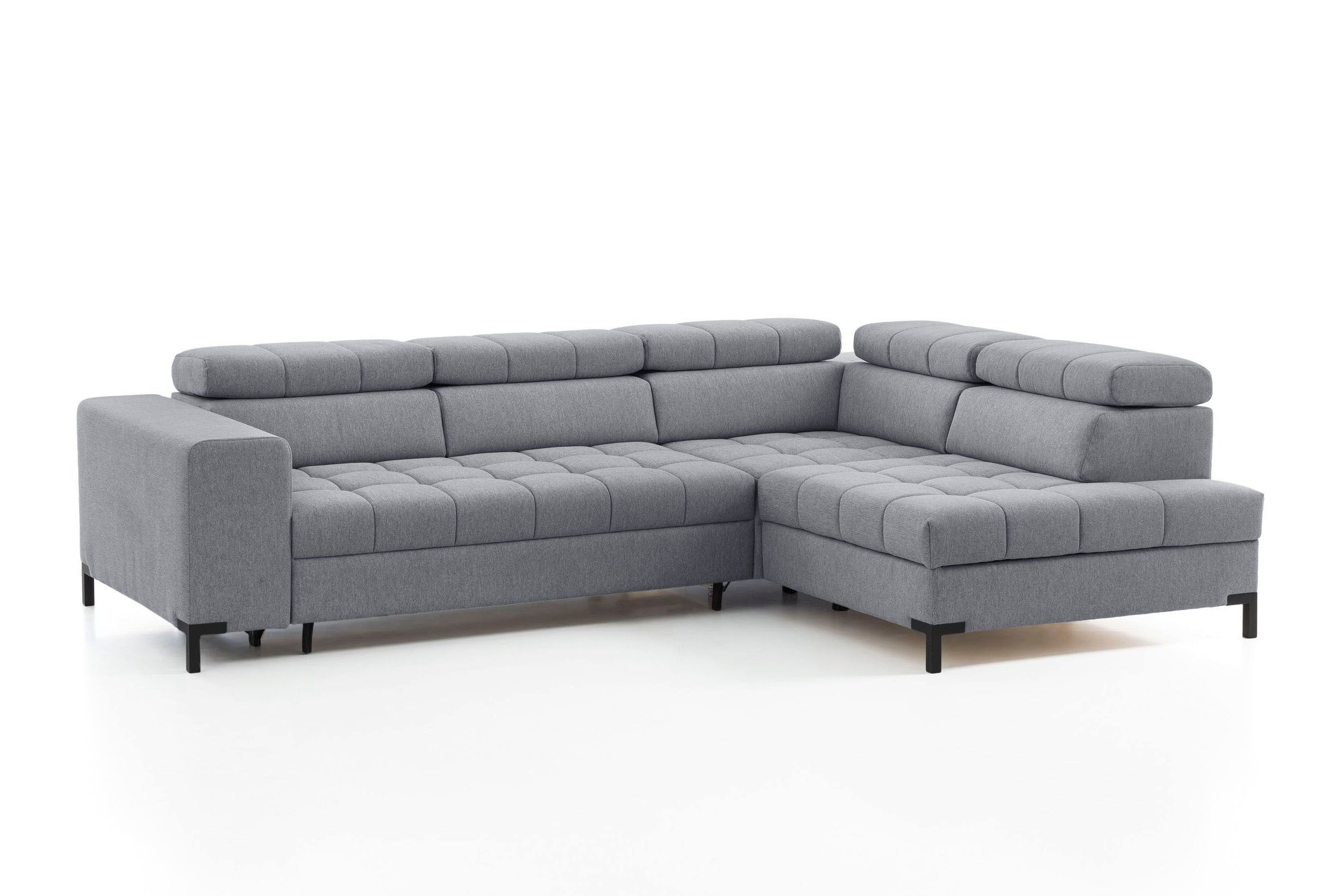 exxpo - sofa fashion Ecksofa, Steppung im Sitzbereich, Wahlweise mit... silberfarben