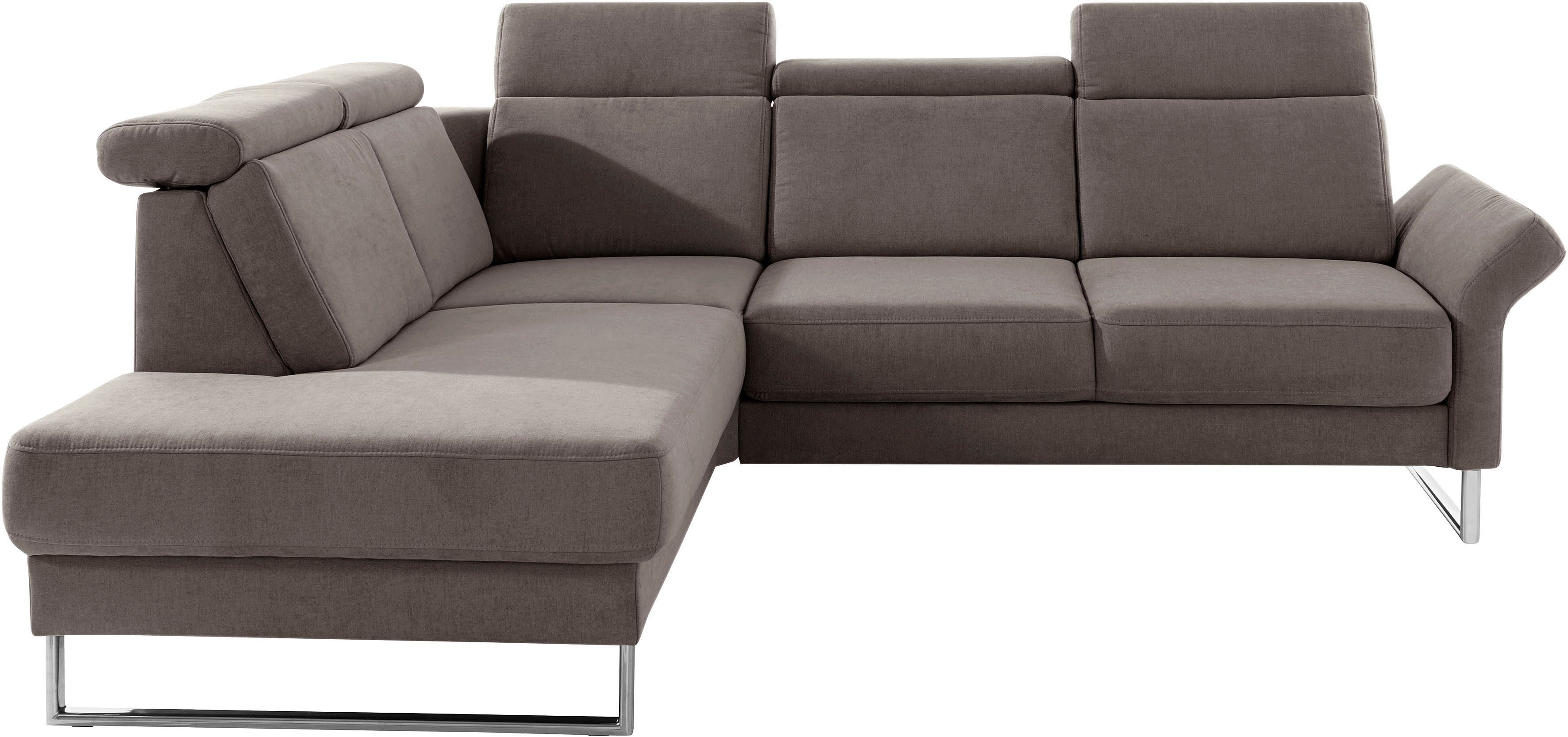 sit&more Ecksofa »Alamo«, mit Federkern, wahlweise mit Armteilverstellung und... braun