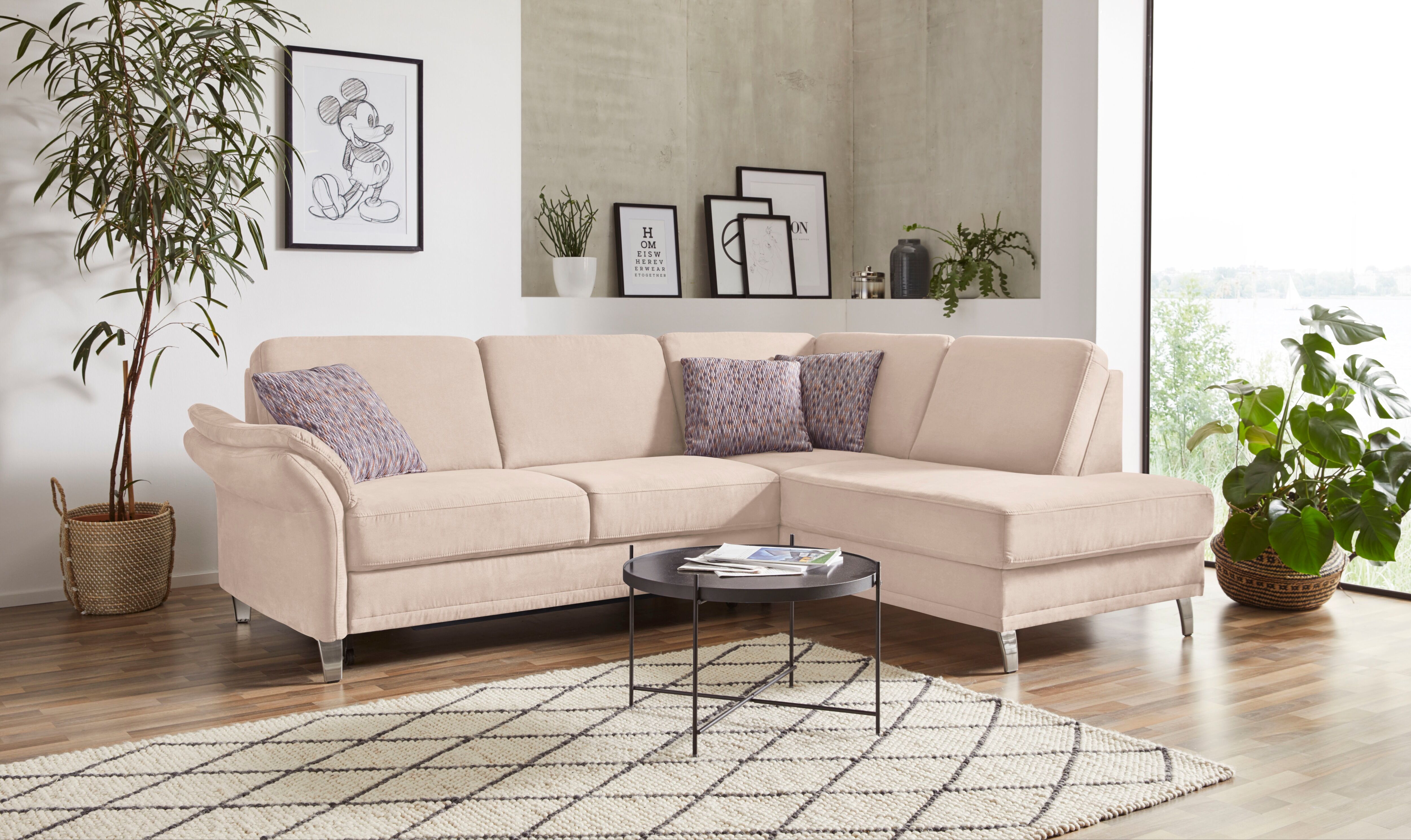 sit&more Ecksofa »Clio V«, wahlweise mit Bettfunktion und Bettkasten,... beige