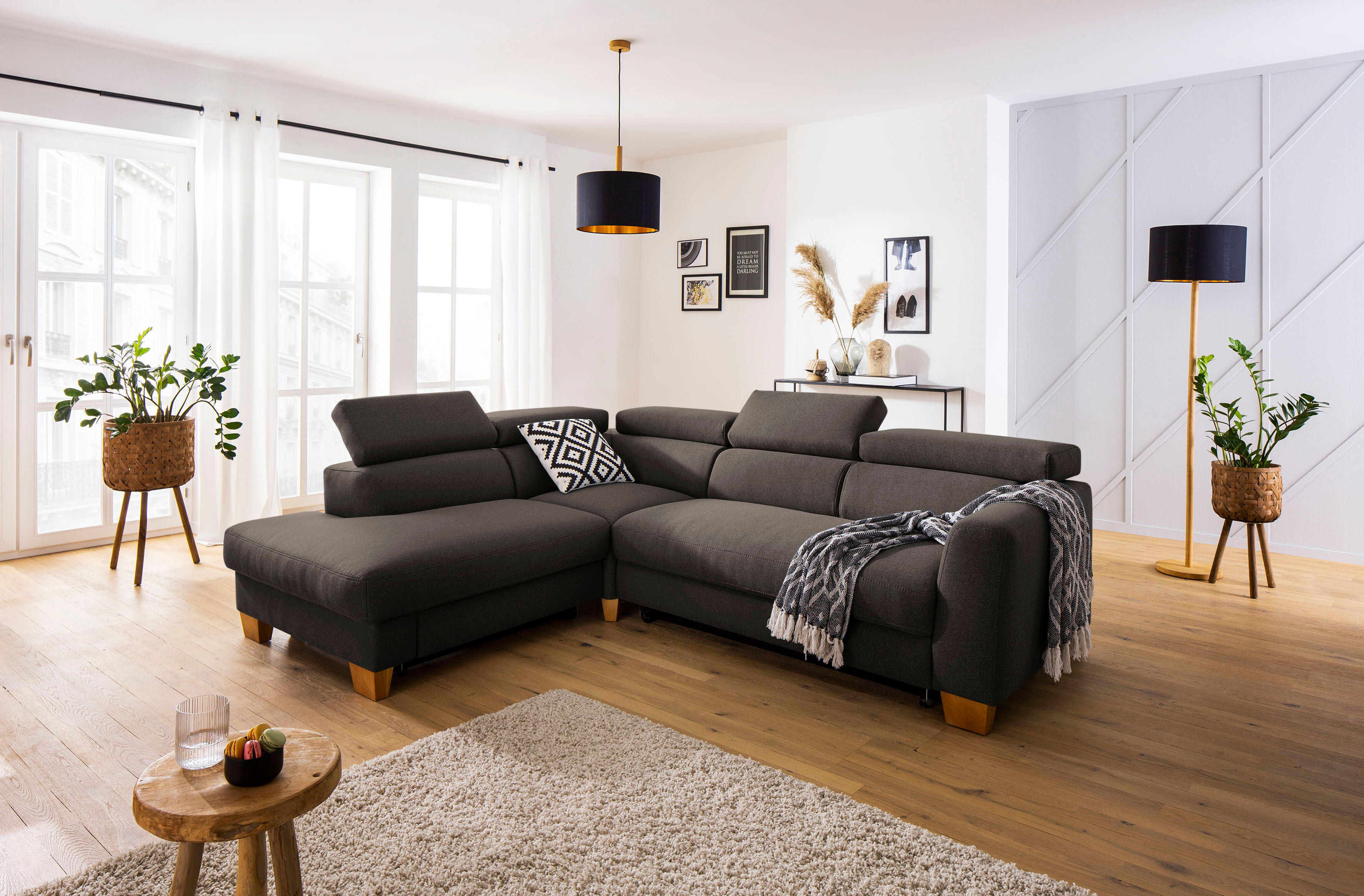 Home affaire Ecksofa »Steve Premium« braun