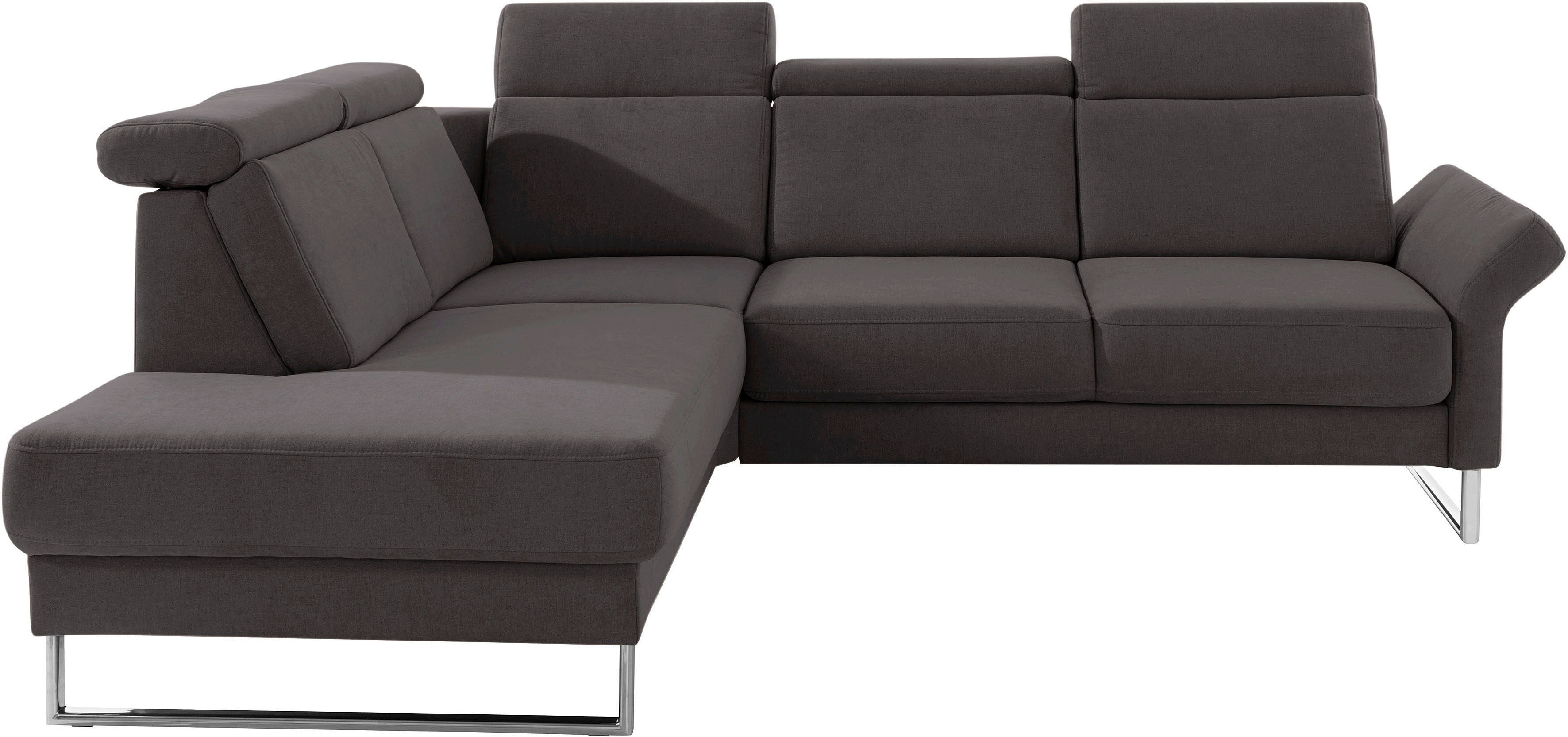 sit&more Ecksofa »Alamo«, mit Federkern, wahlweise mit Armteilverstellung und... grau