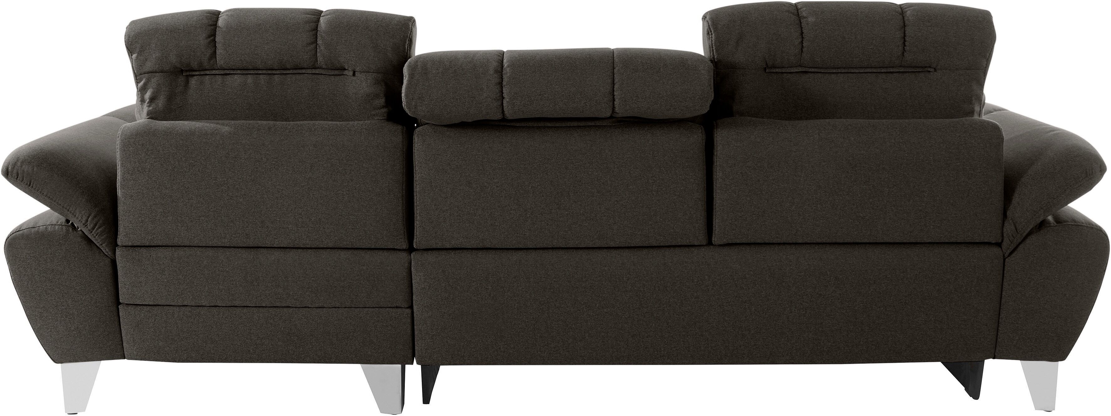 Places of Style Ecksofa »Bardi Luxus«, belastbar bis zu 140 kg, incl.... braun