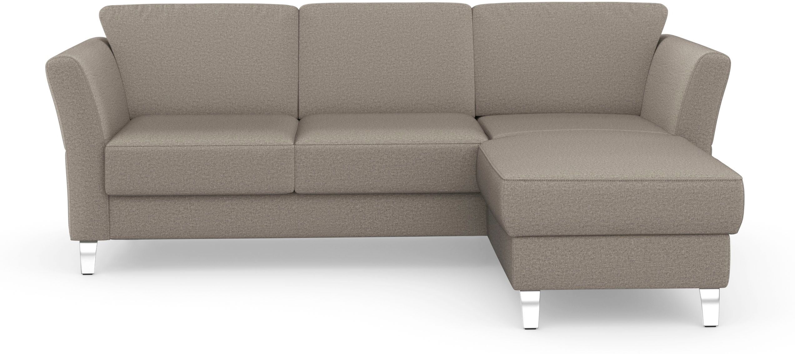 sit&more Ecksofa »Visby V«, wahlweise mit Bettfunktion und Bettkasten, frei... braun