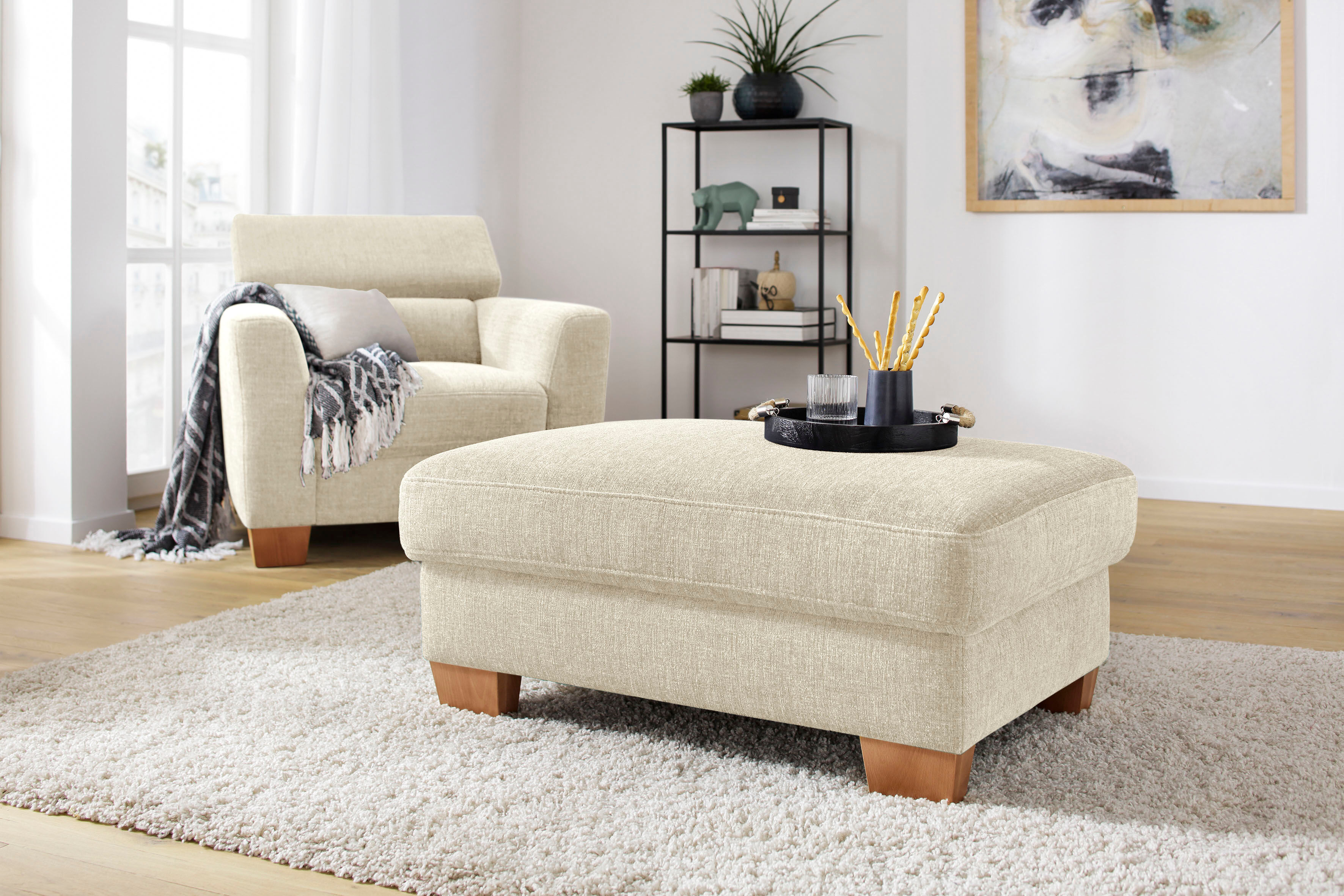 Home affaire Hockerbank »Steve Premium« beige