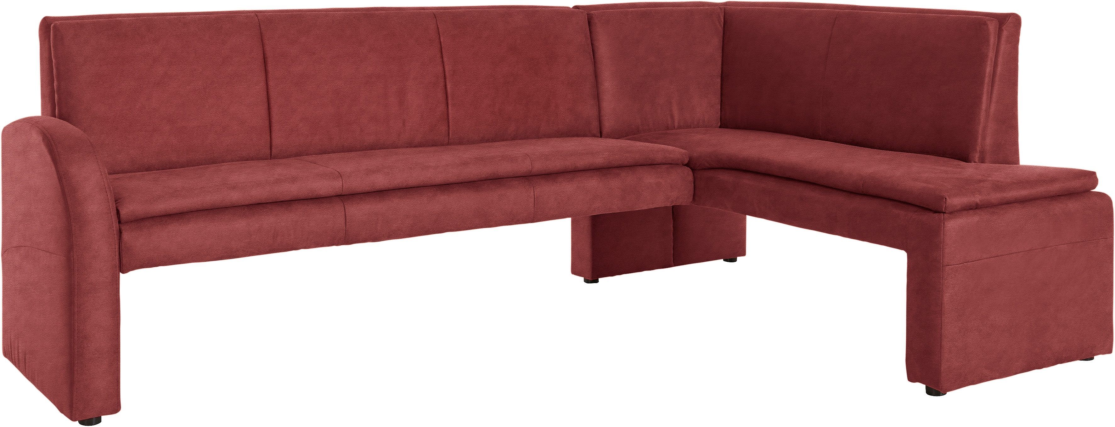 exxpo - sofa fashion Eckbank »Cortado«, Frei im Raum stellbar rot  NaturLEDER®
