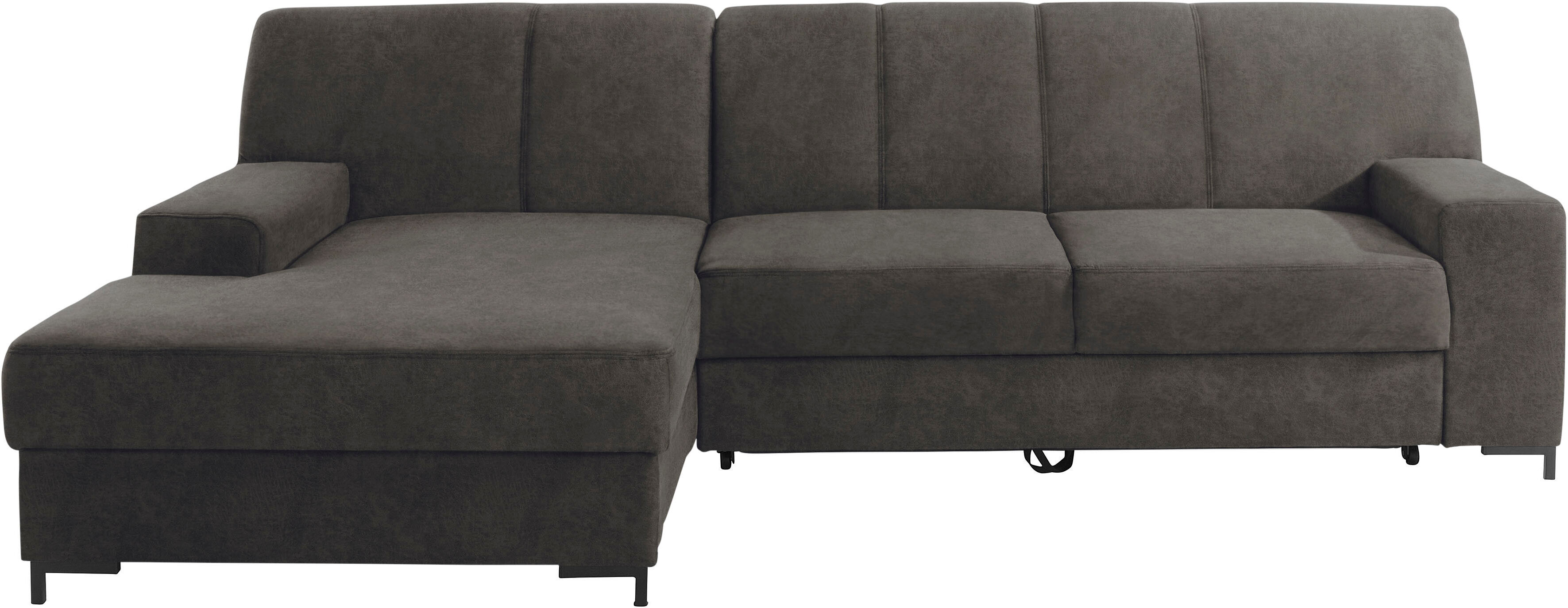 DOMO collection Ecksofa »Ledas«, mit extrabreiten Armteilen, wahlweise mit... grau