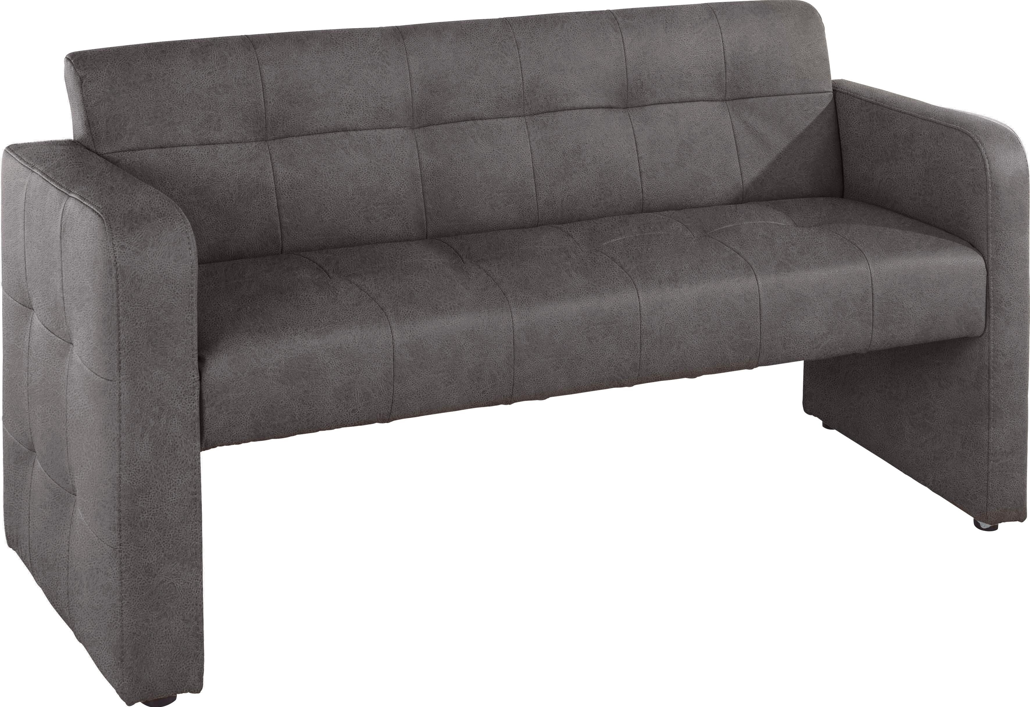 exxpo - sofa fashion Polsterbank »Barista«, Frei im Raum stellbar grau  Luxus-Microfaser