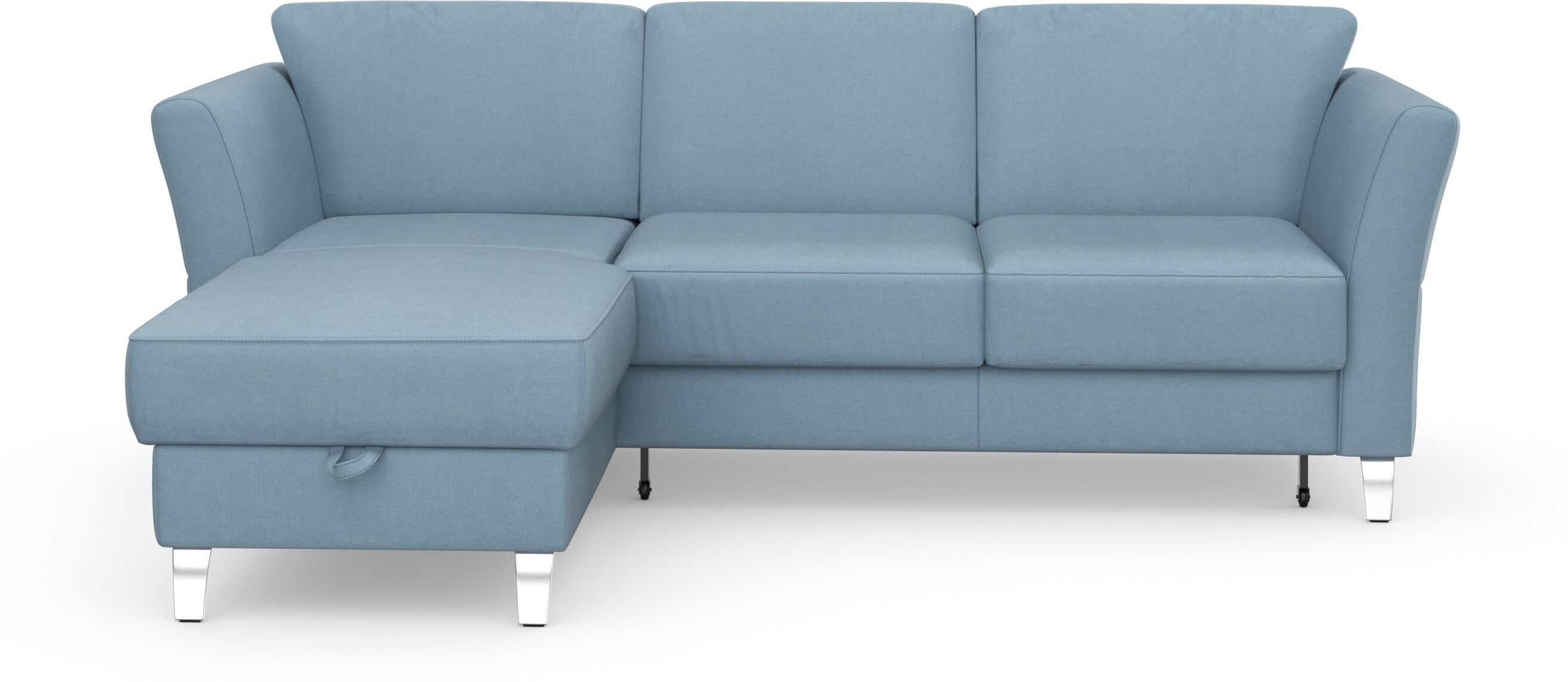 sit&more Ecksofa »Visby V«, wahlweise mit Bettfunktion und Bettkasten, frei... blau