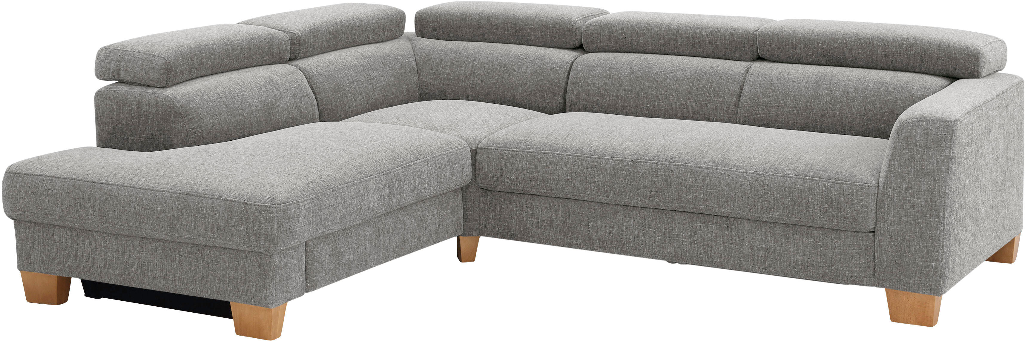 Home affaire Ecksofa »Steve Premium Luxus«, bis 140kg pro Sitz belastbar,... grau